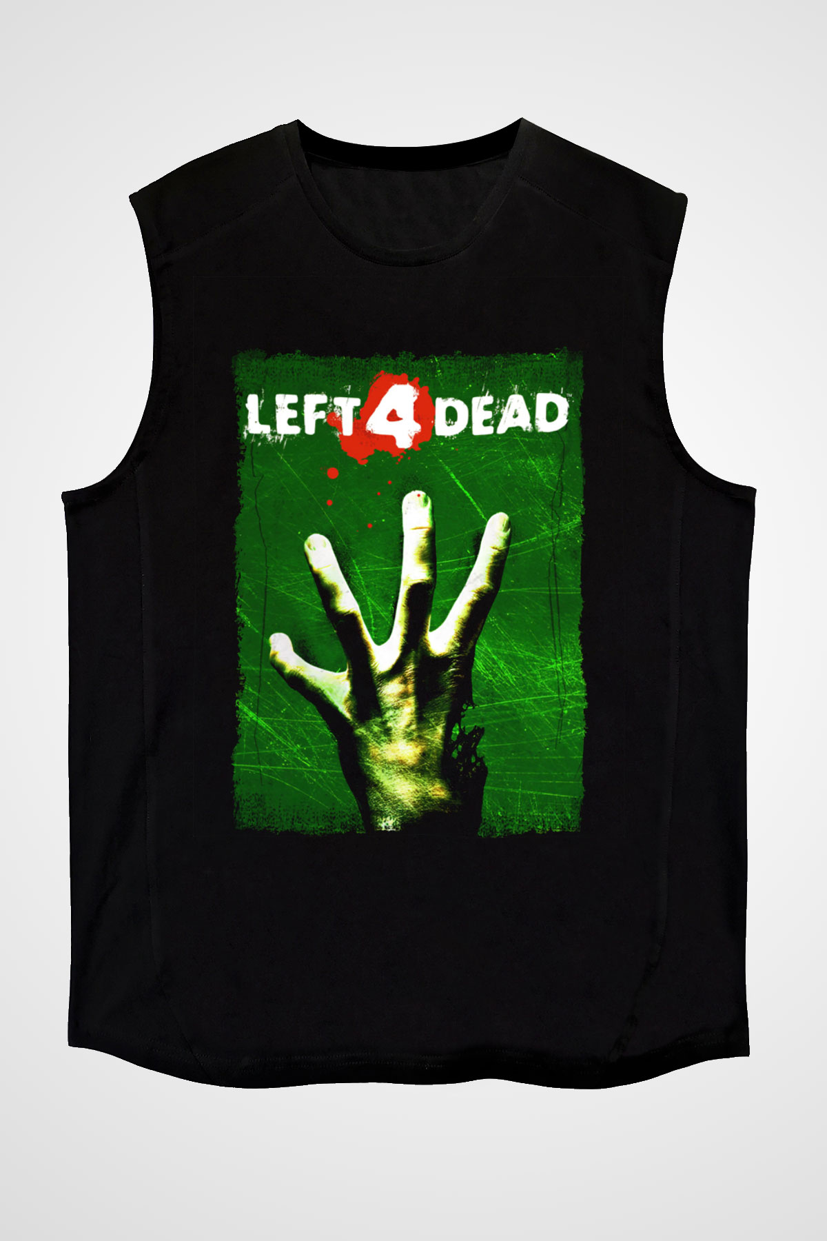 Left 4 Dead Siyah Unisex Kolsuz Tişört