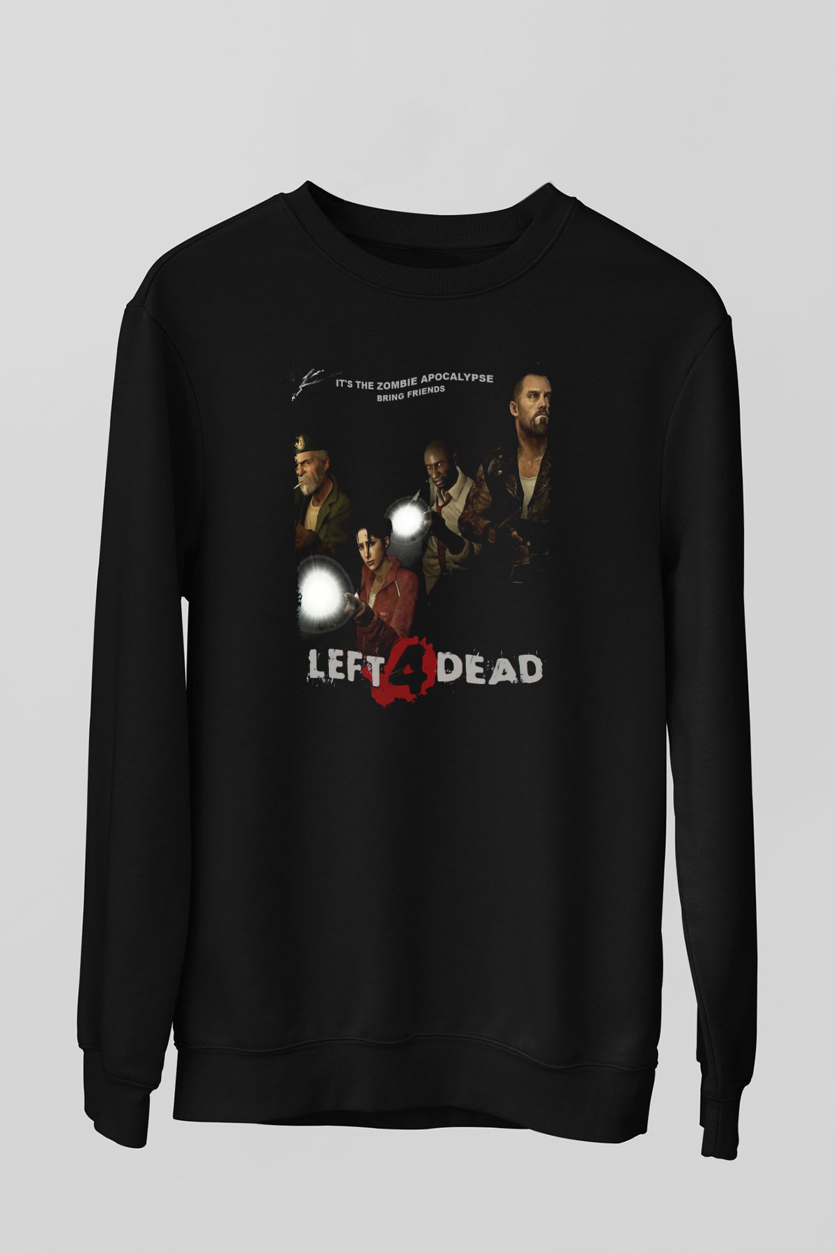 Left 4 Dead Siyah Unisex Sweatshirt
