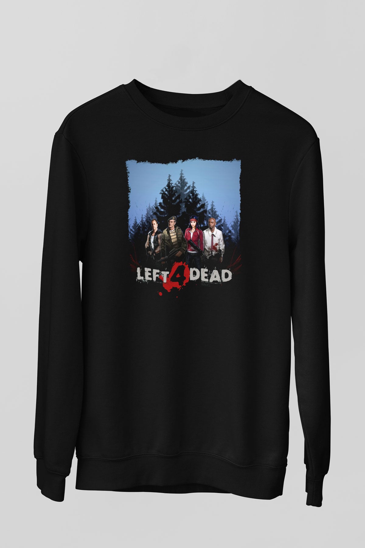 Left 4 Dead Siyah Unisex Sweatshirt