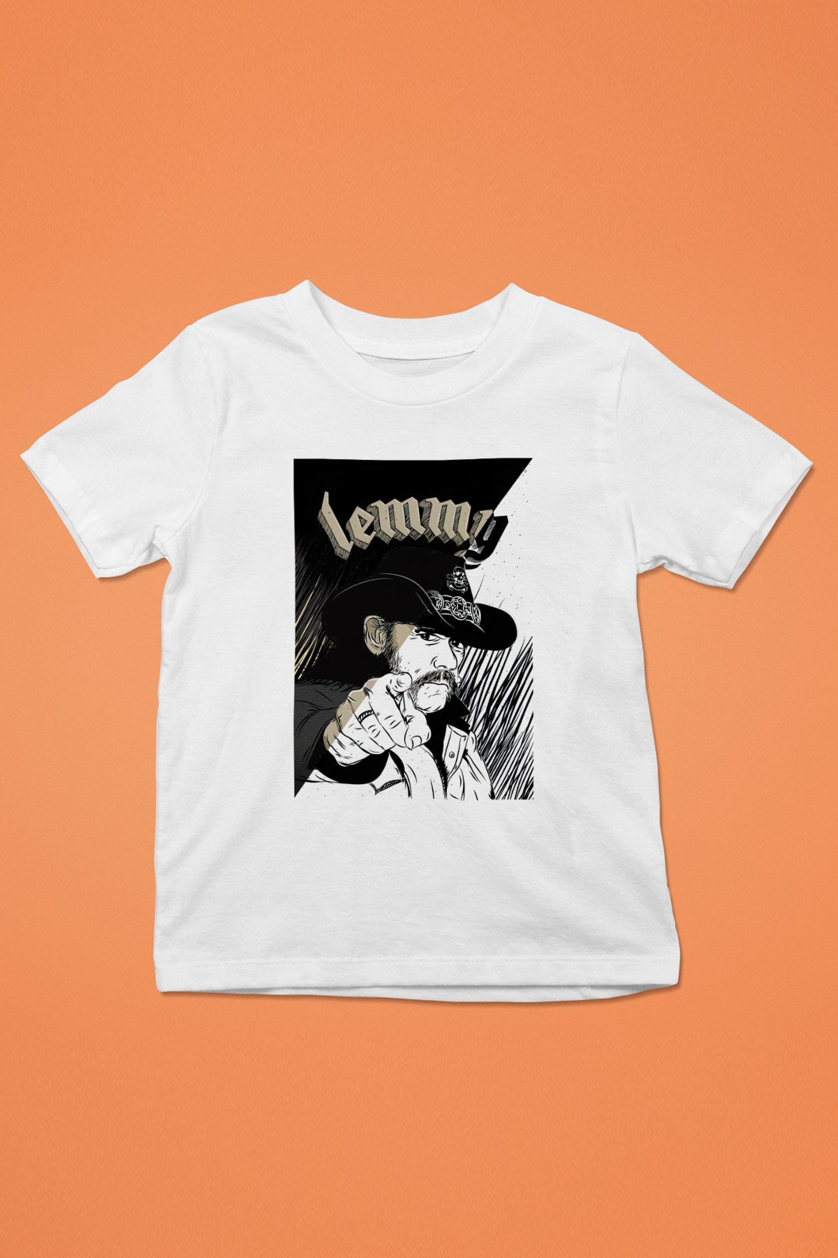 Lemmy Baskılı Beyaz Unisex Çocuk Tişört