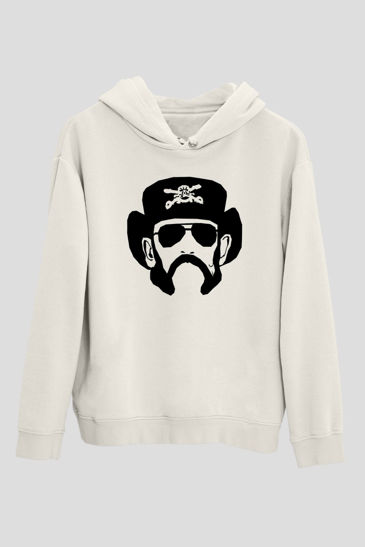 Lemmy Beyaz Unisex Kapüşonlu Sweatshirt