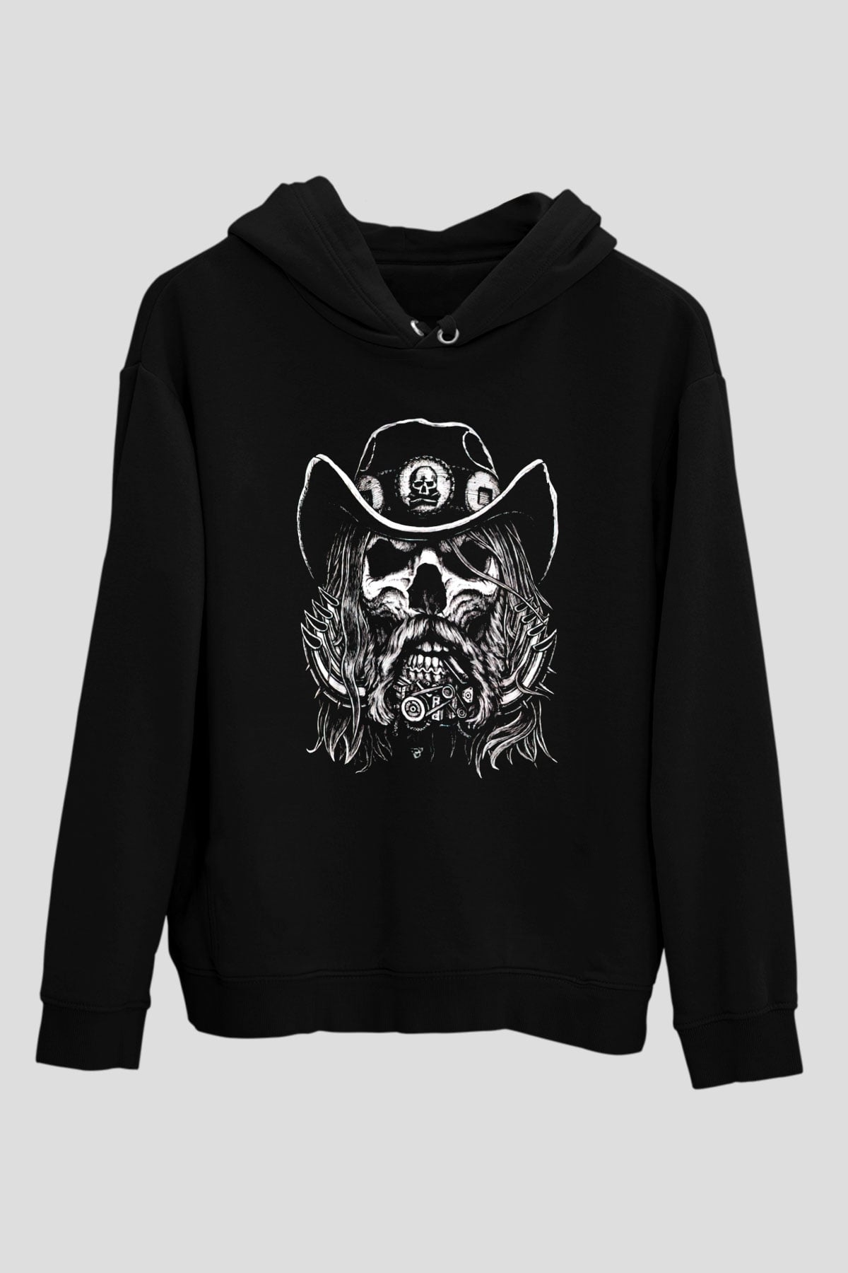 Lemmy Siyah Unisex Kapüşonlu Sweatshirt