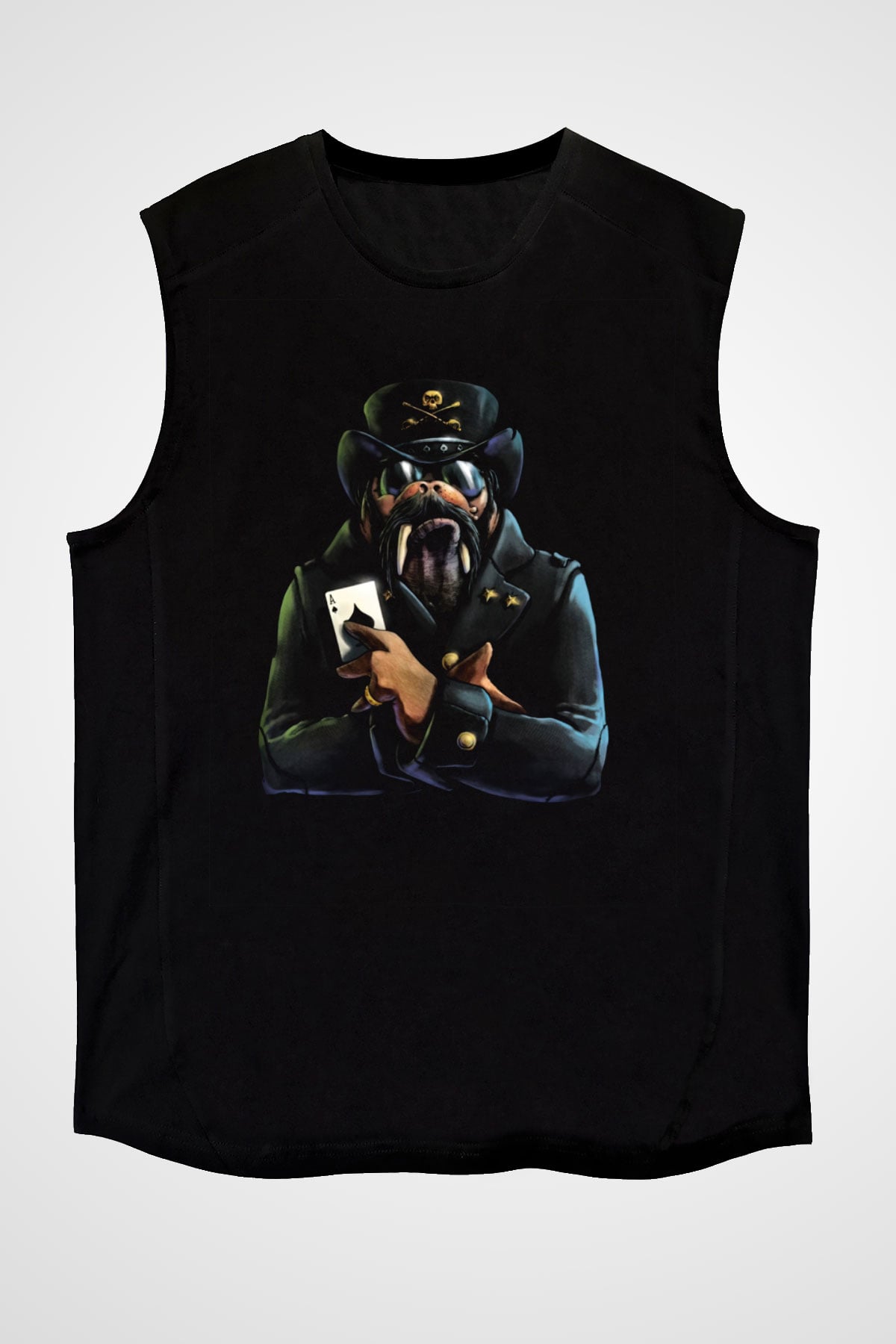 Lemmy Siyah Unisex Kolsuz Tişört