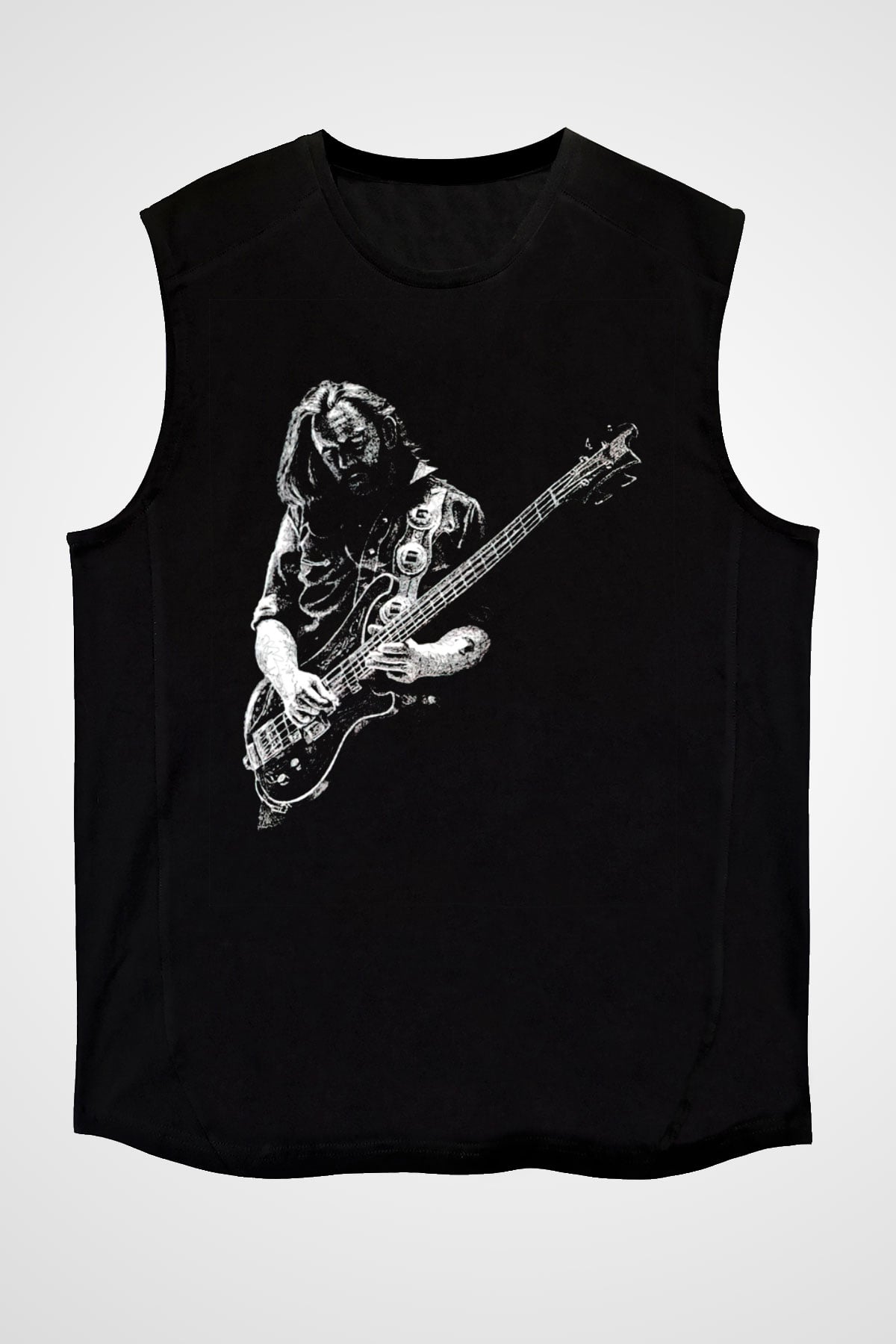 Lemmy Siyah Unisex Kolsuz Tişört