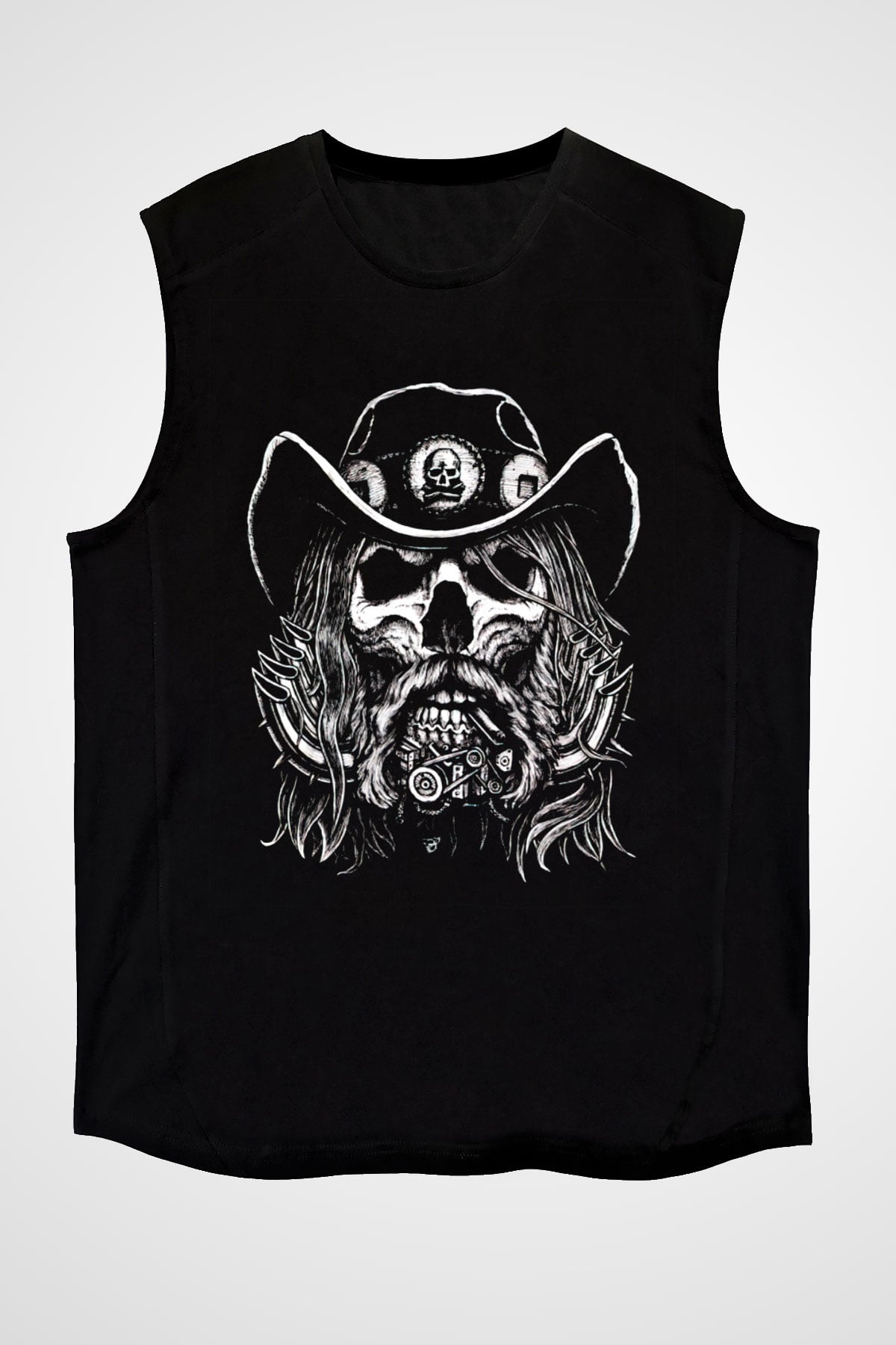 Lemmy Siyah Unisex Kolsuz Tişört