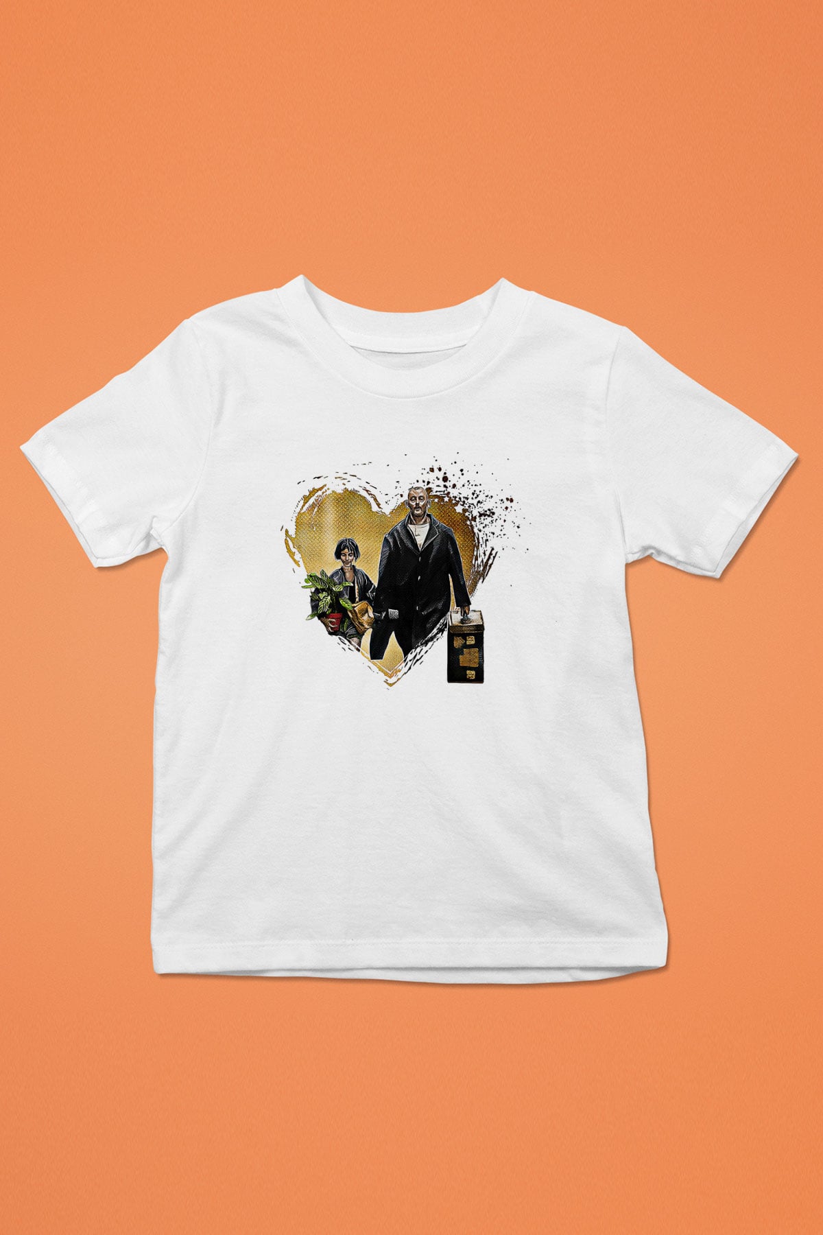 Leon Baskılı Beyaz Unisex Beyaz Çocuk Tişört - Tshirt