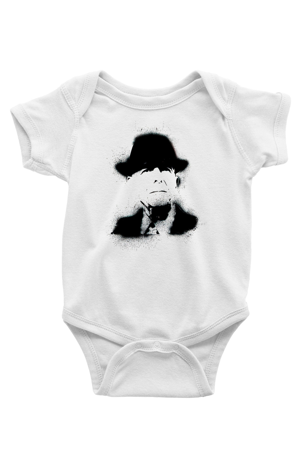 Leonard Cohen Baskılı Beyaz Unisex Bebek Body - Zıbın