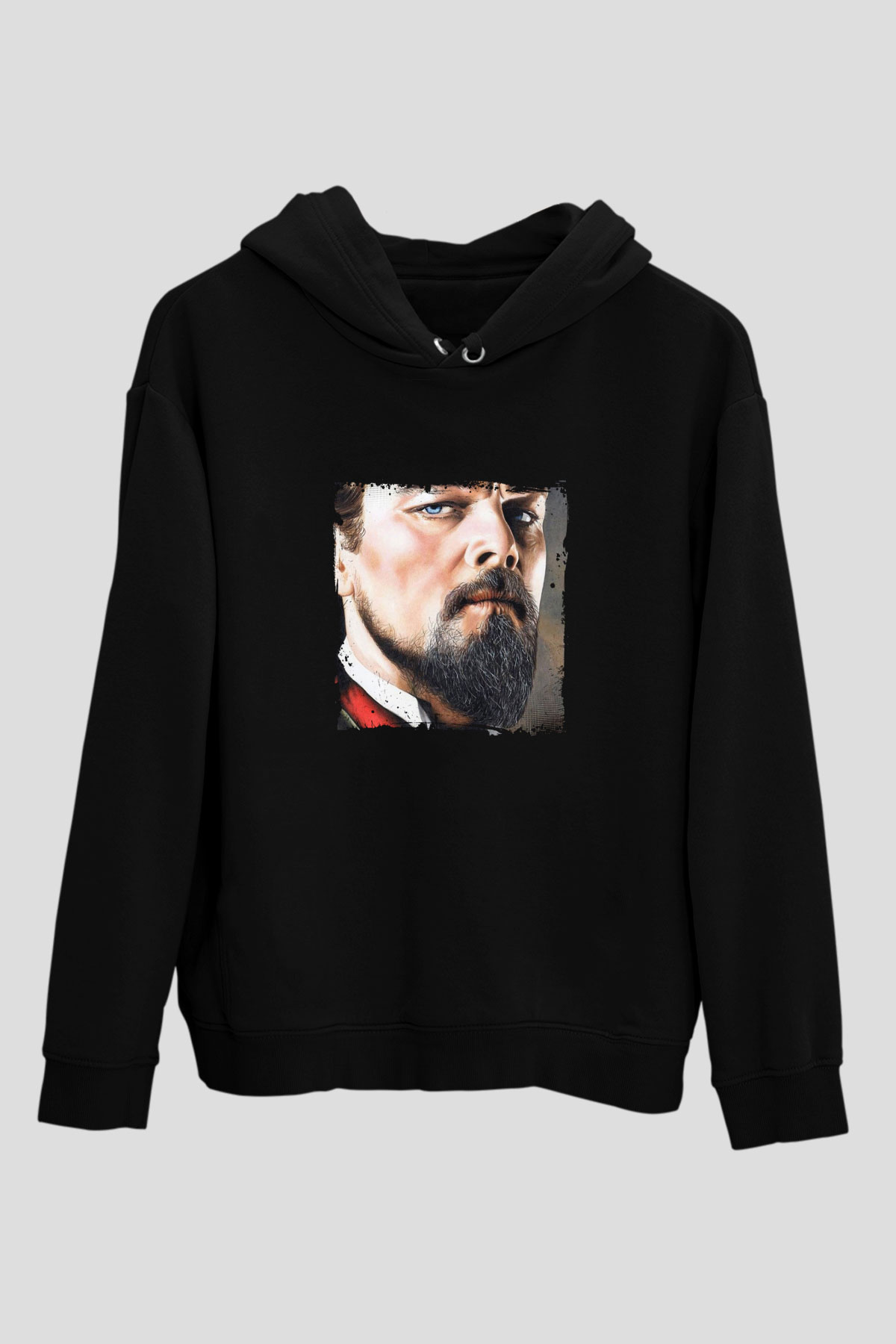 Leonardo DiCaprio Baskılı Unisex Siyah Hoodie
