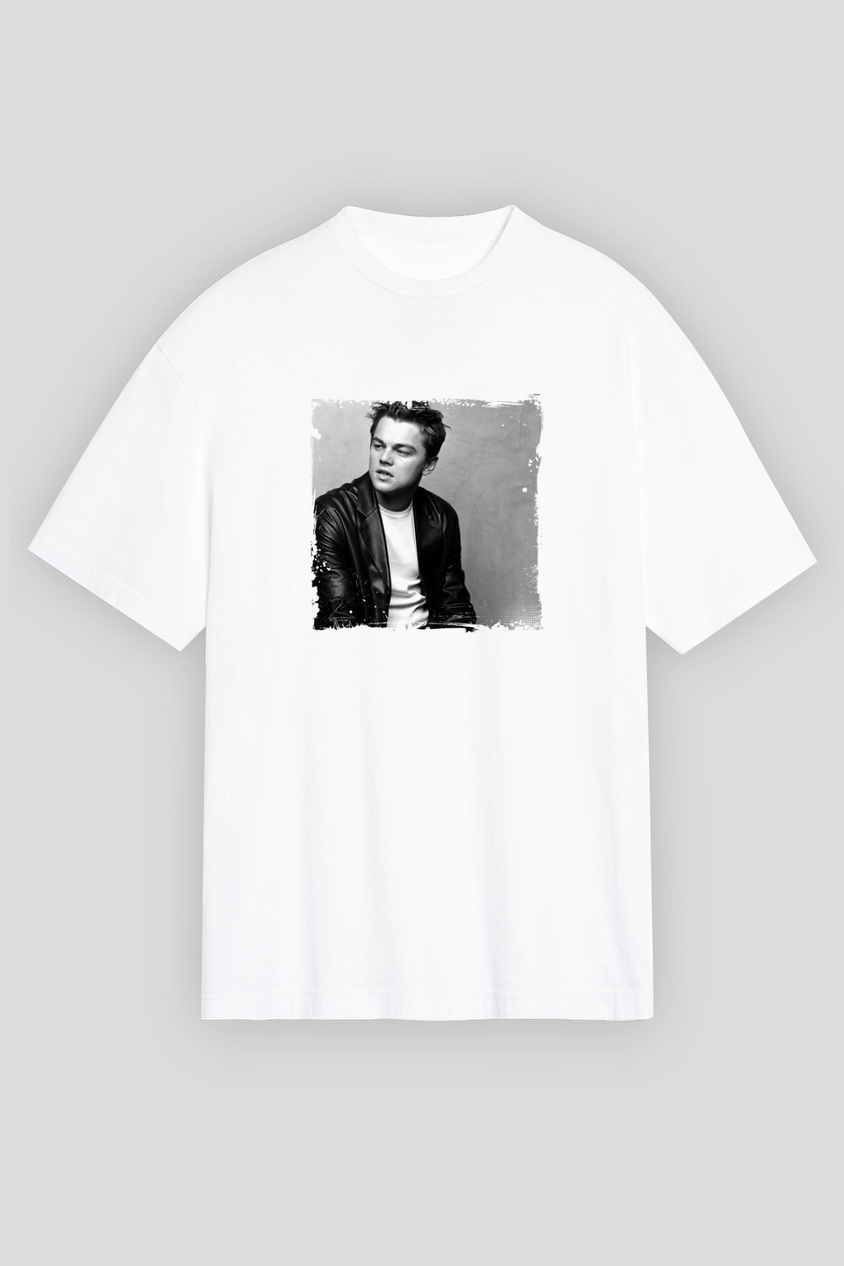 Leonardo DiCaprio Unisex Baskılı Beyaz Tişört