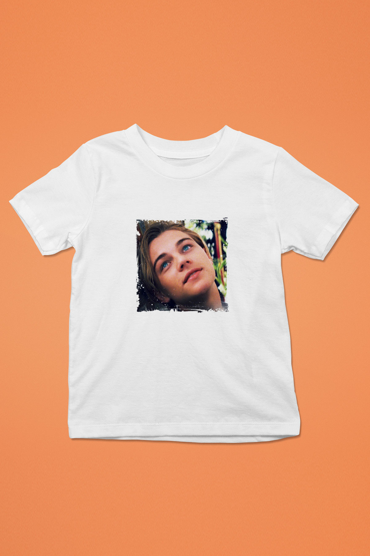 Leonardo DiCaprio Unisex Baskılı Beyaz Çocuk Tişört