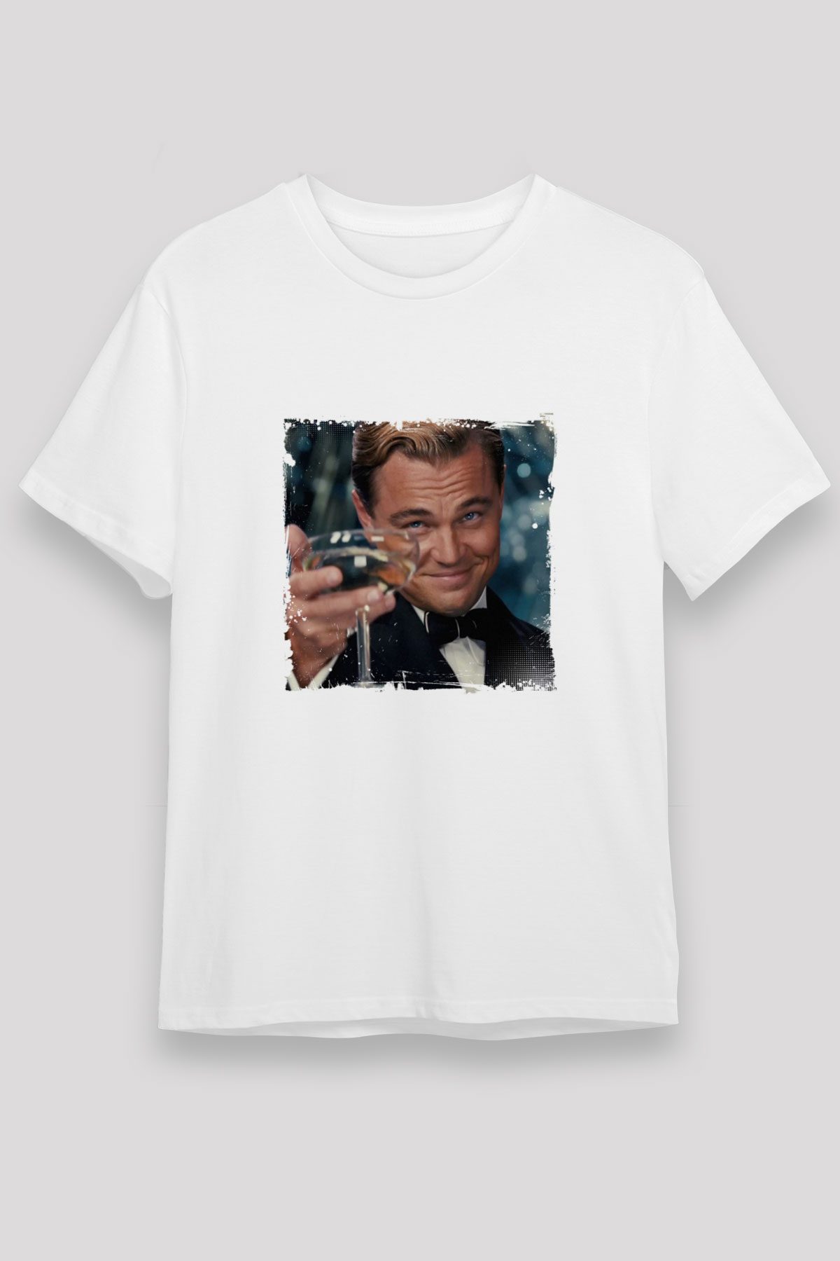 Leonardo DiCaprio Unisex Baskılı Beyaz Tişört