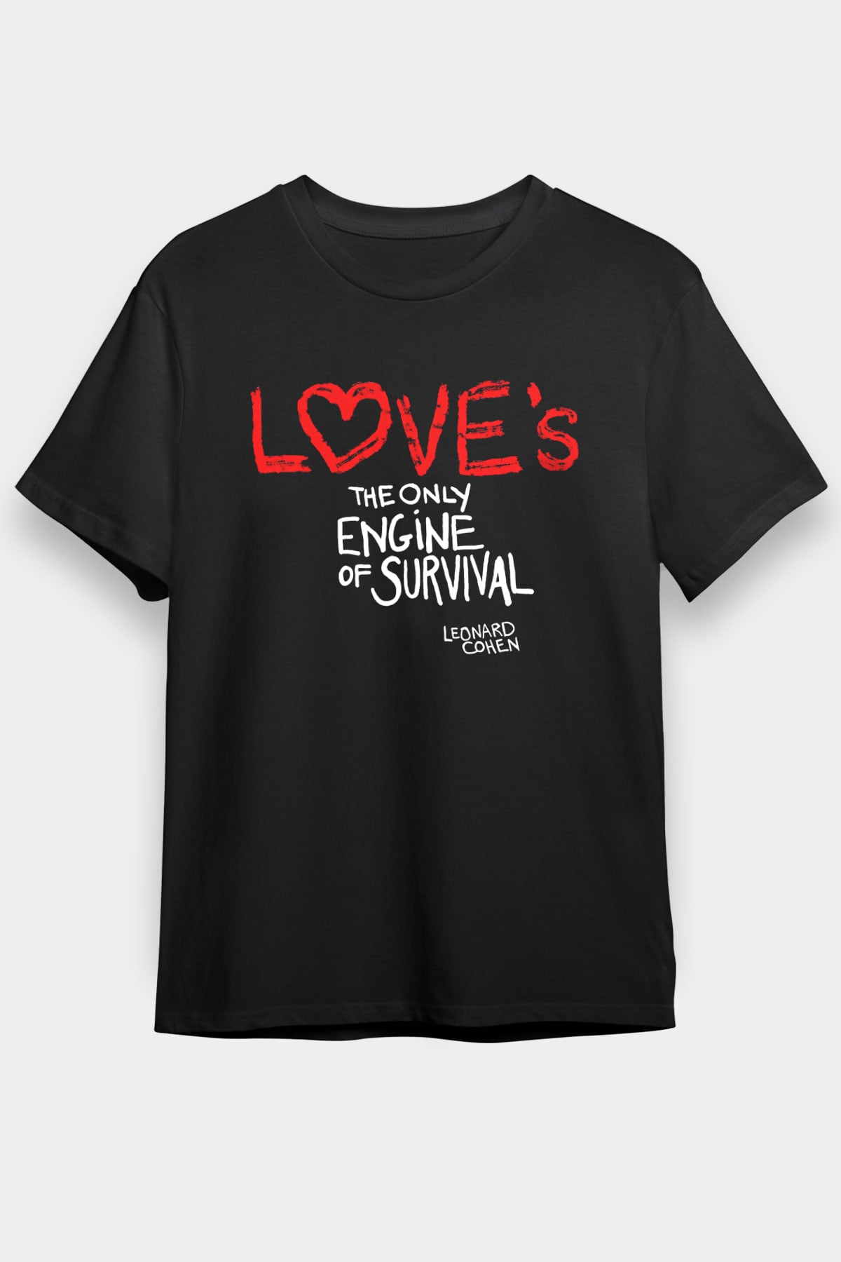 Leprous Baskılı Unisex Siyah Tişört - Tshirt
