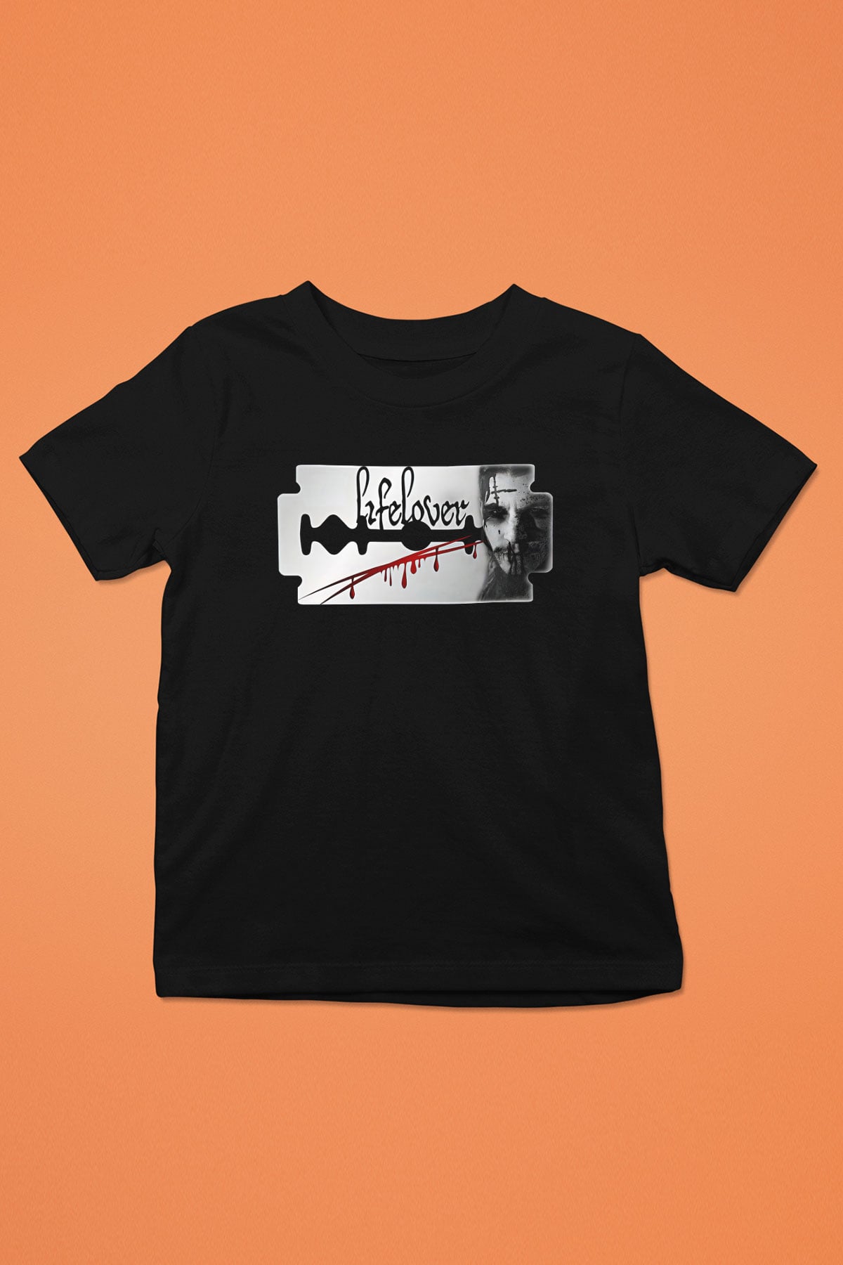 Lifelover Baskılı Unisex Siyah Çocuk Tişört - Tshirt