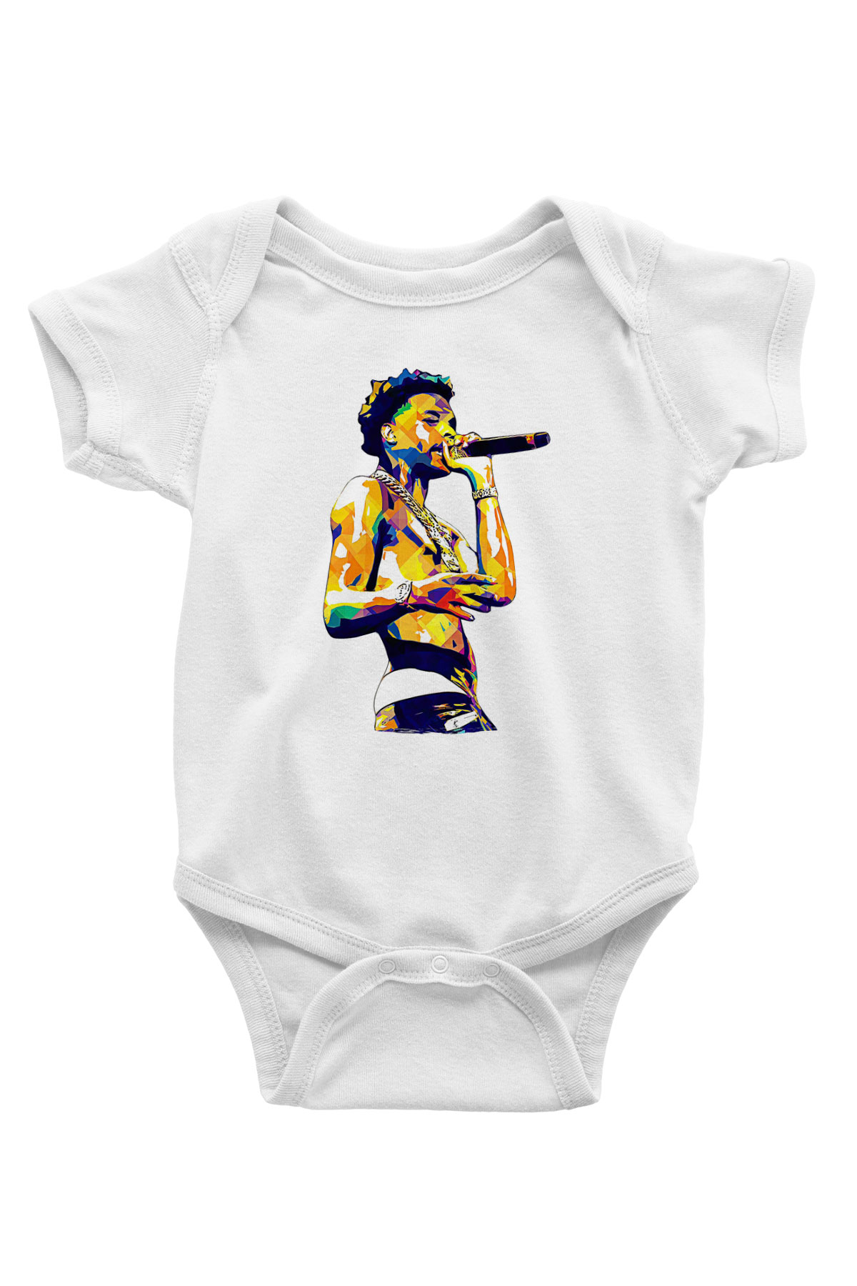 Lil Baby Baskılı Beyaz Unisex Bebek Body - Zıbın