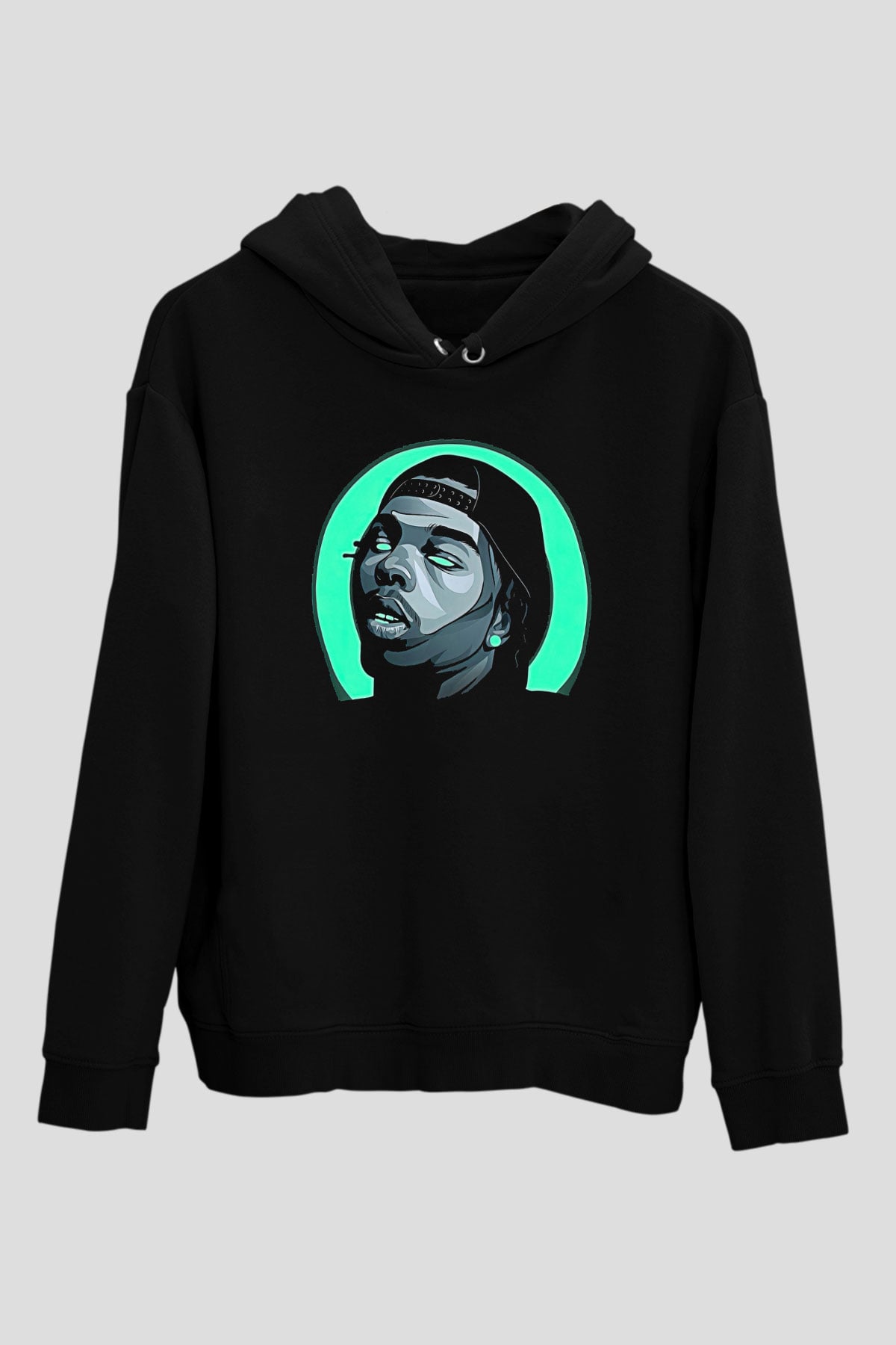 Lil Baby Baskılı Unisex Siyah Hoodie
