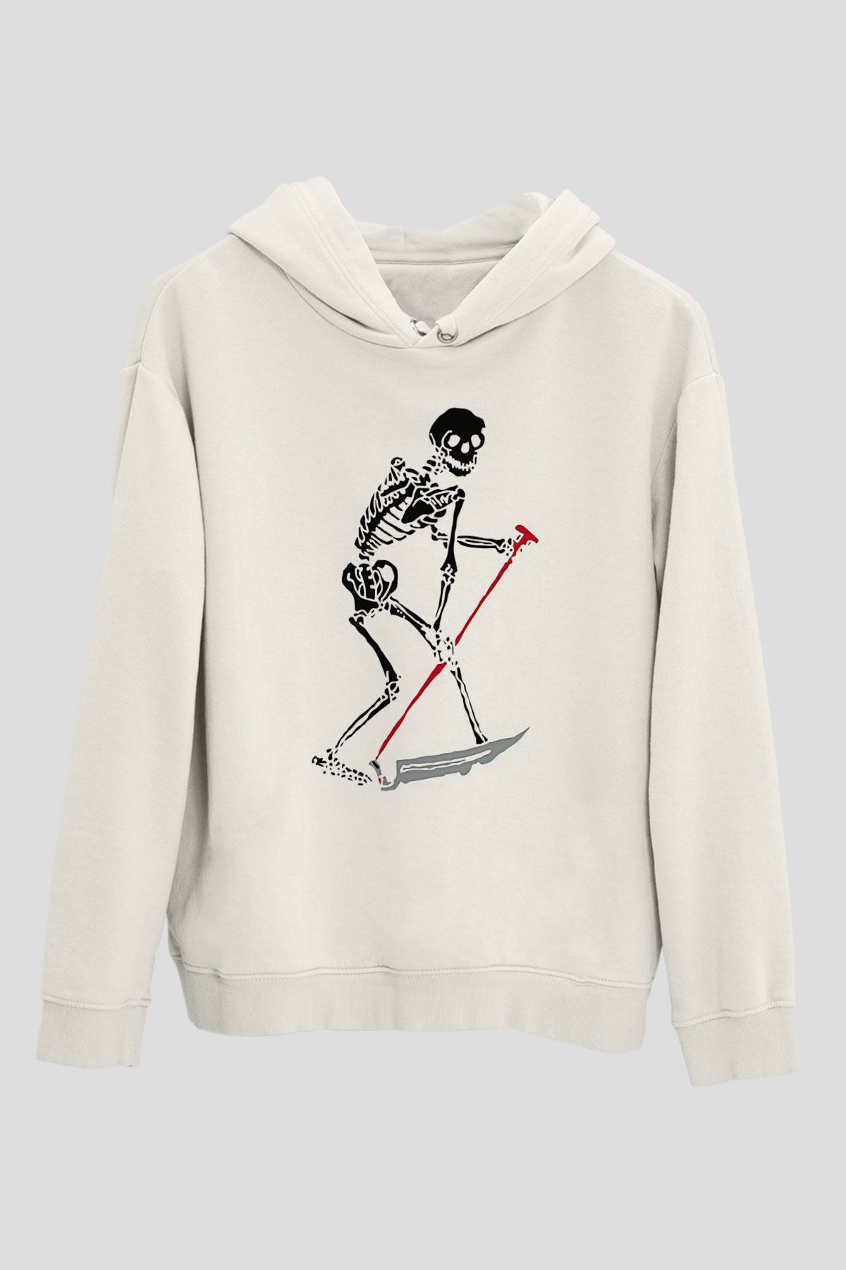 Lil Peep Baskılı Beyaz Unisex Kapüşonlu Sweatshirt