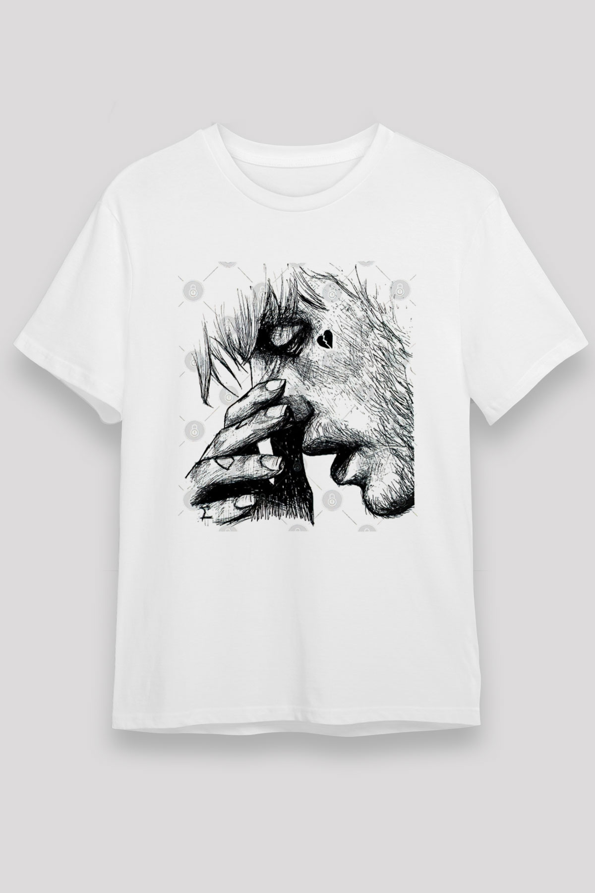 Lil Peep Baskılı Unisex Beyaz Tişört - Tshirt