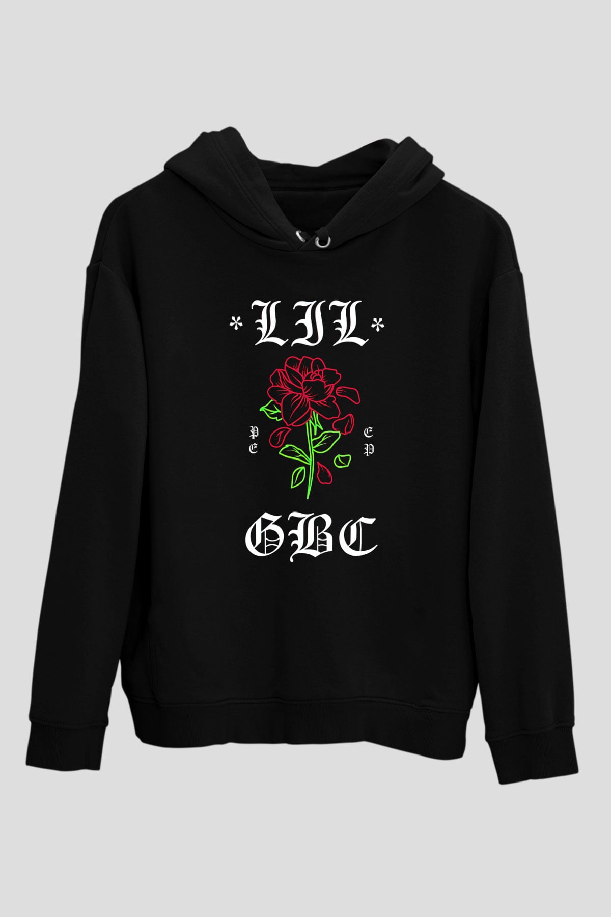 Lil Peep Baskılı Unisex Siyah Hoodie