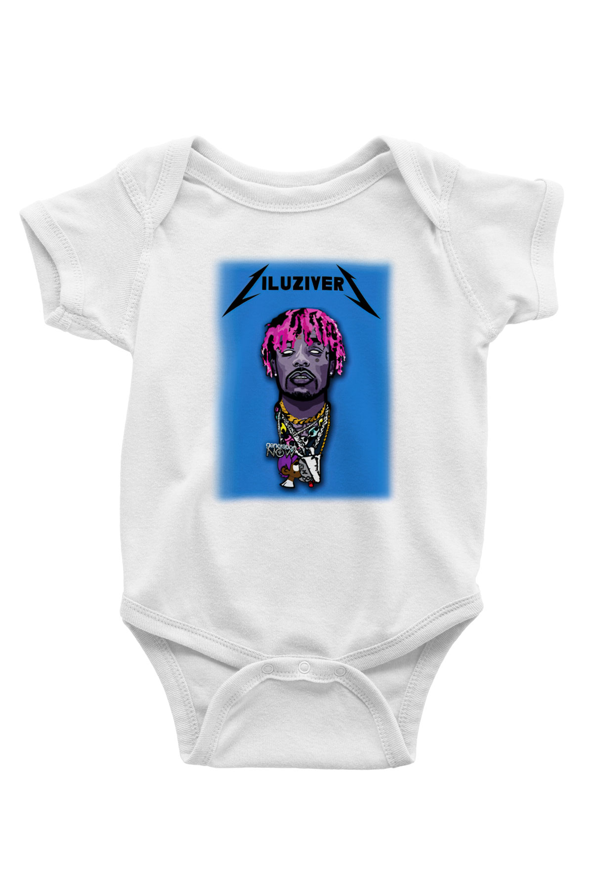 Lil Uzi Vert Baskılı Beyaz Unisex Bebek Body - Zıbın