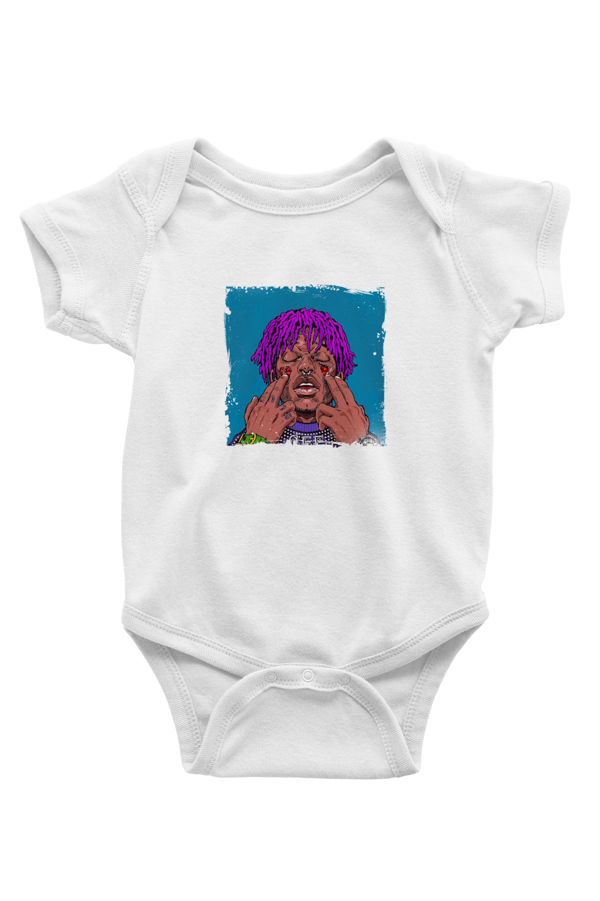 Lil Uzi Vert Baskılı Unisex Beyaz Bebek Body - Zıbın