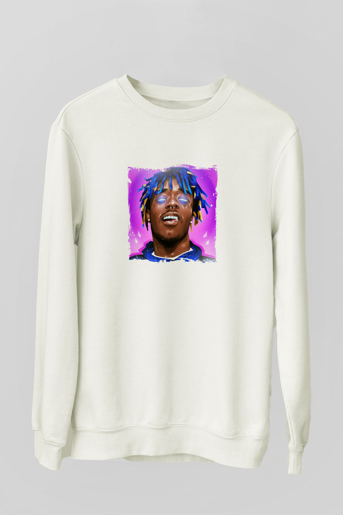 Lil Uzi Vert Baskılı Unisex Beyaz Sweatshirt