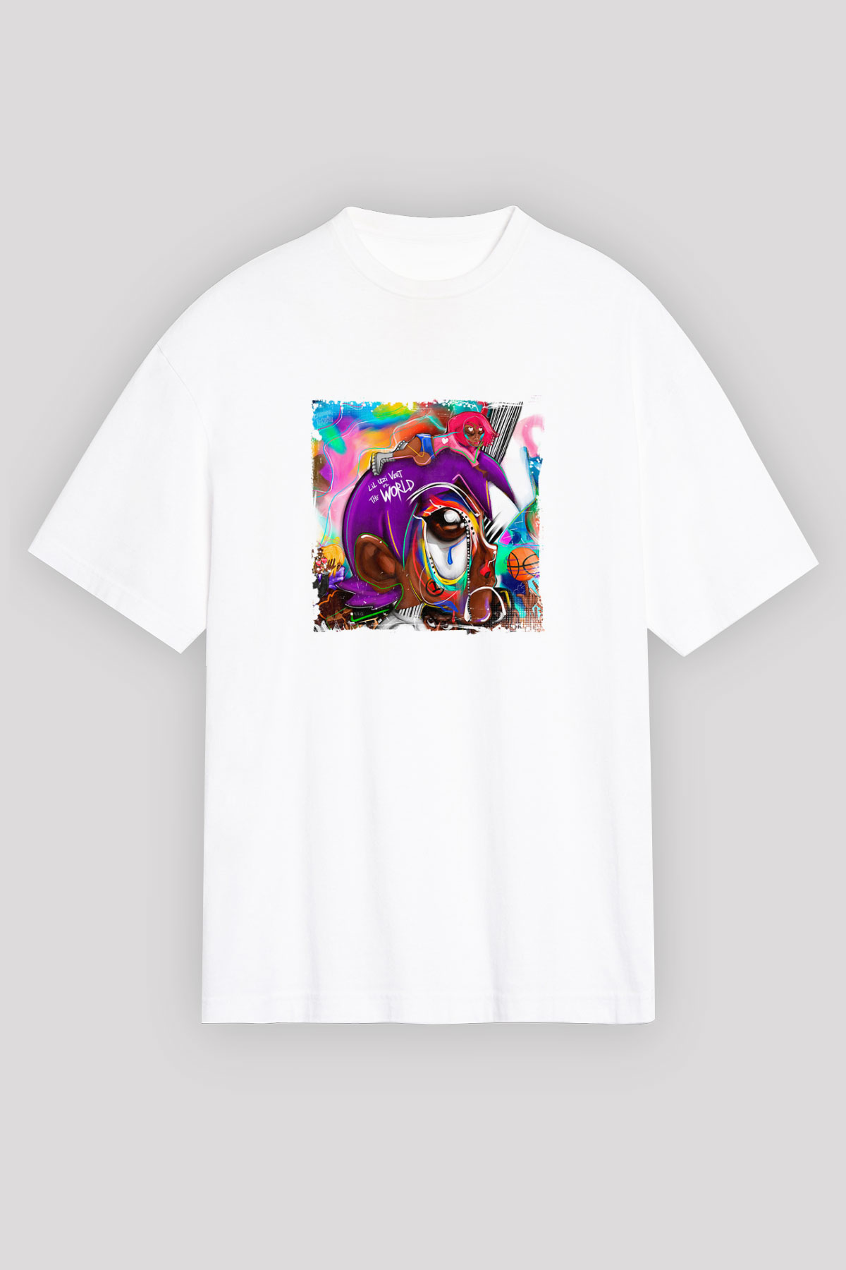 Lil Uzi Vert Baskılı Unisex Beyaz Tişört