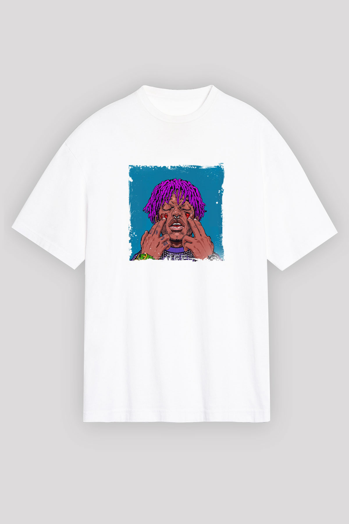 Lil Uzi Vert Baskılı Unisex Beyaz Tişört