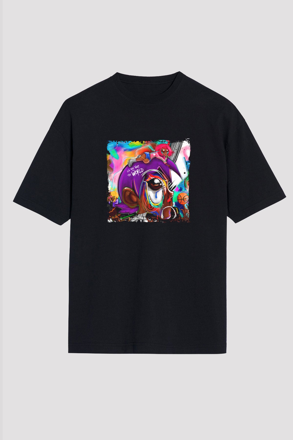 Lil Uzi Vert Baskılı Unisex Oversize Siyah Tişört