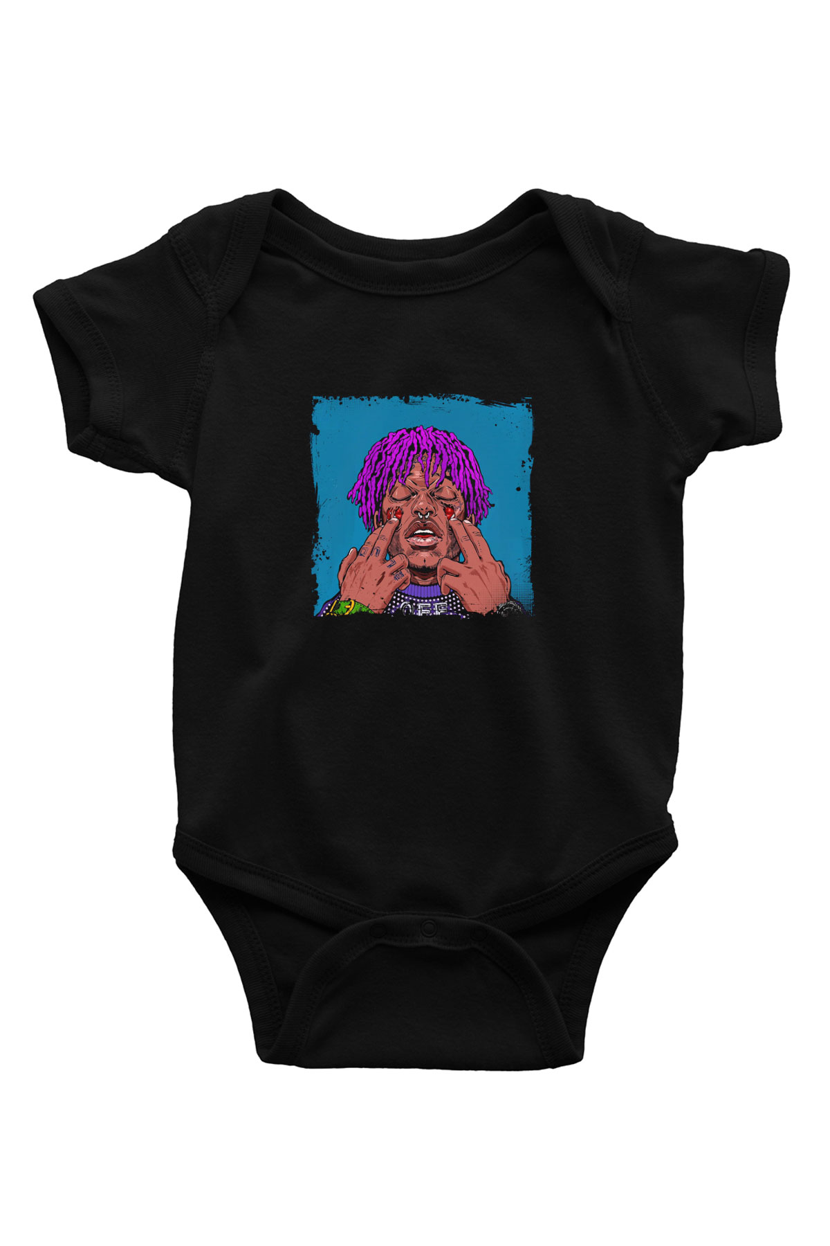 Lil Uzi Vert Baskılı Unisex Siyah Bebek Body - Zıbın