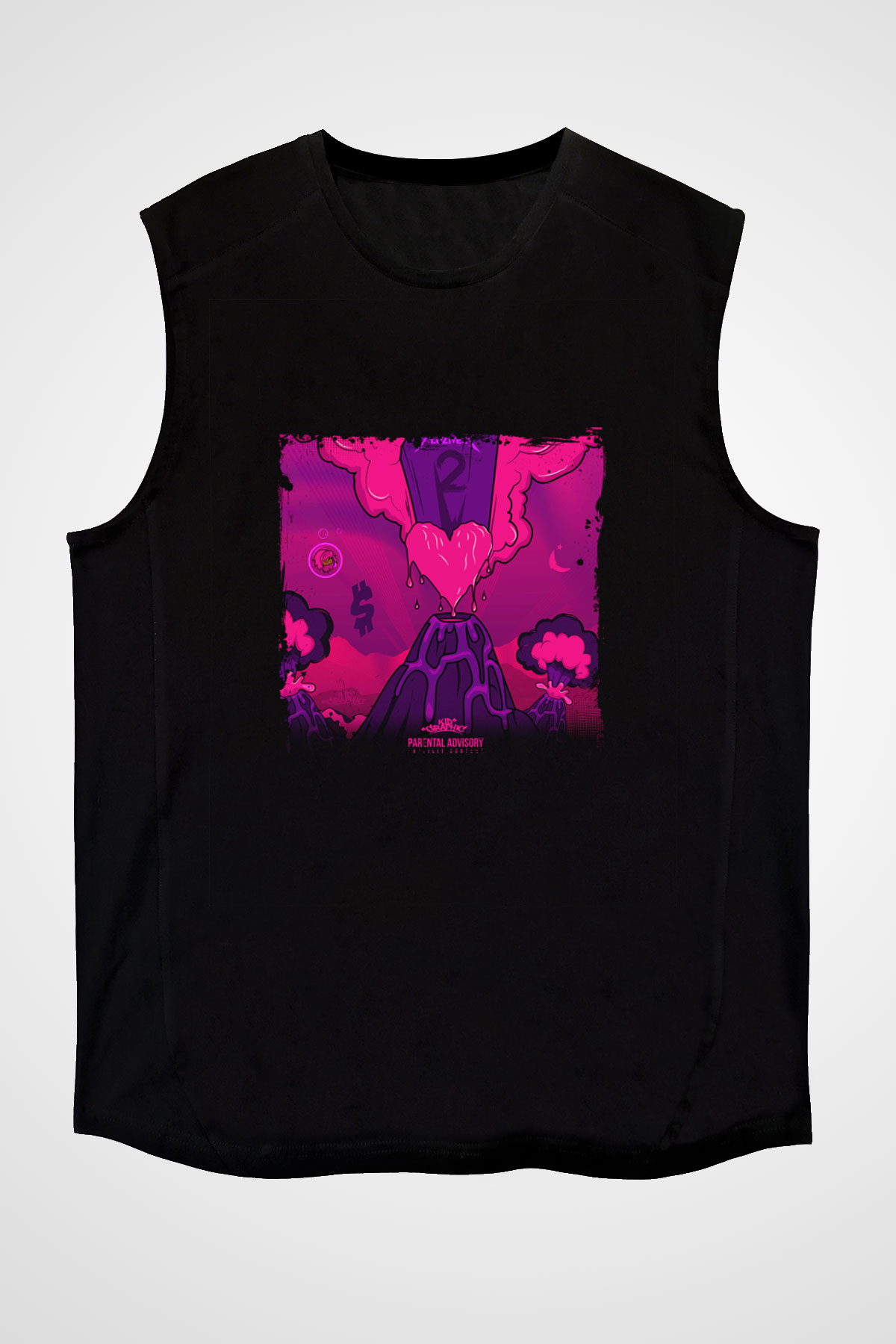 Lil Uzi Vert Baskılı Unisex Siyah Kolsuz Tişört