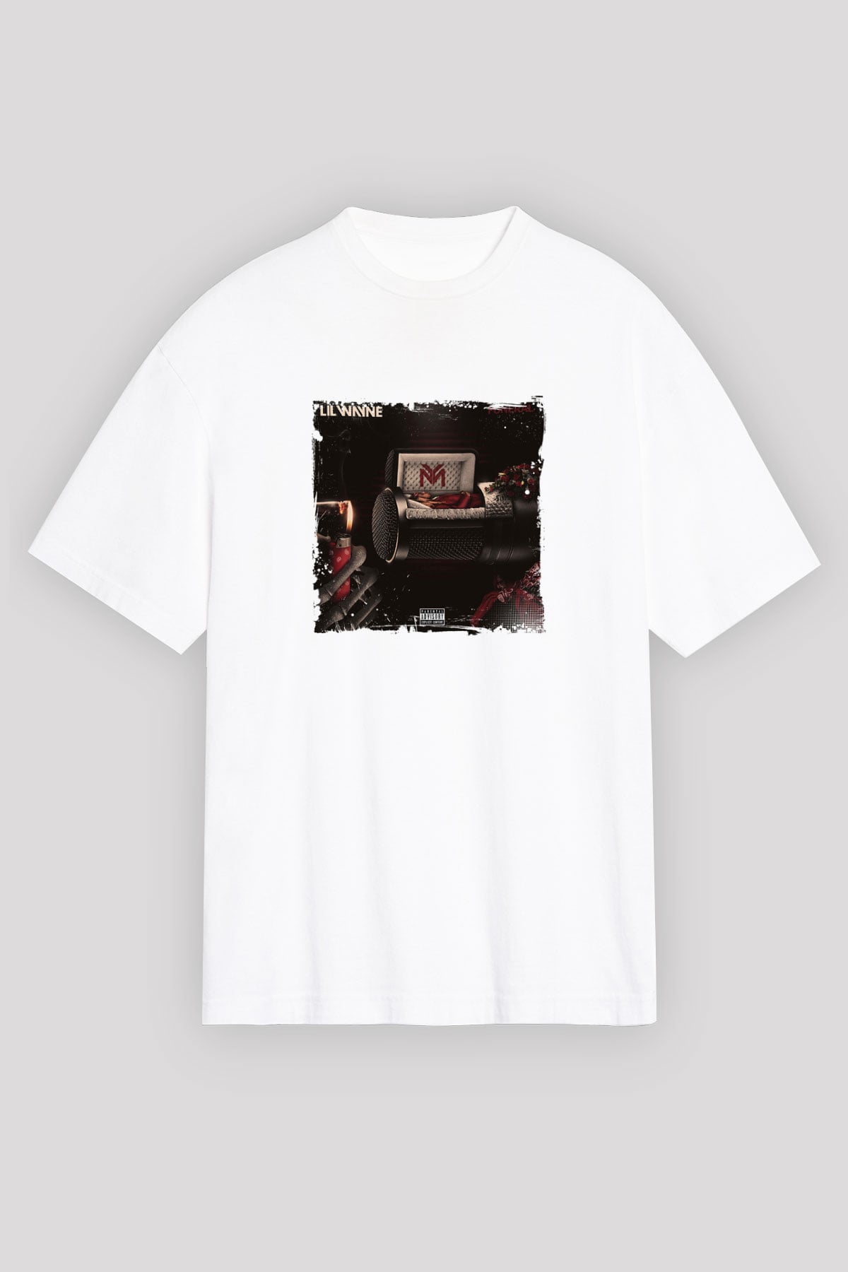 Lil Wayne Baskılı Unisex Beyaz Tişört