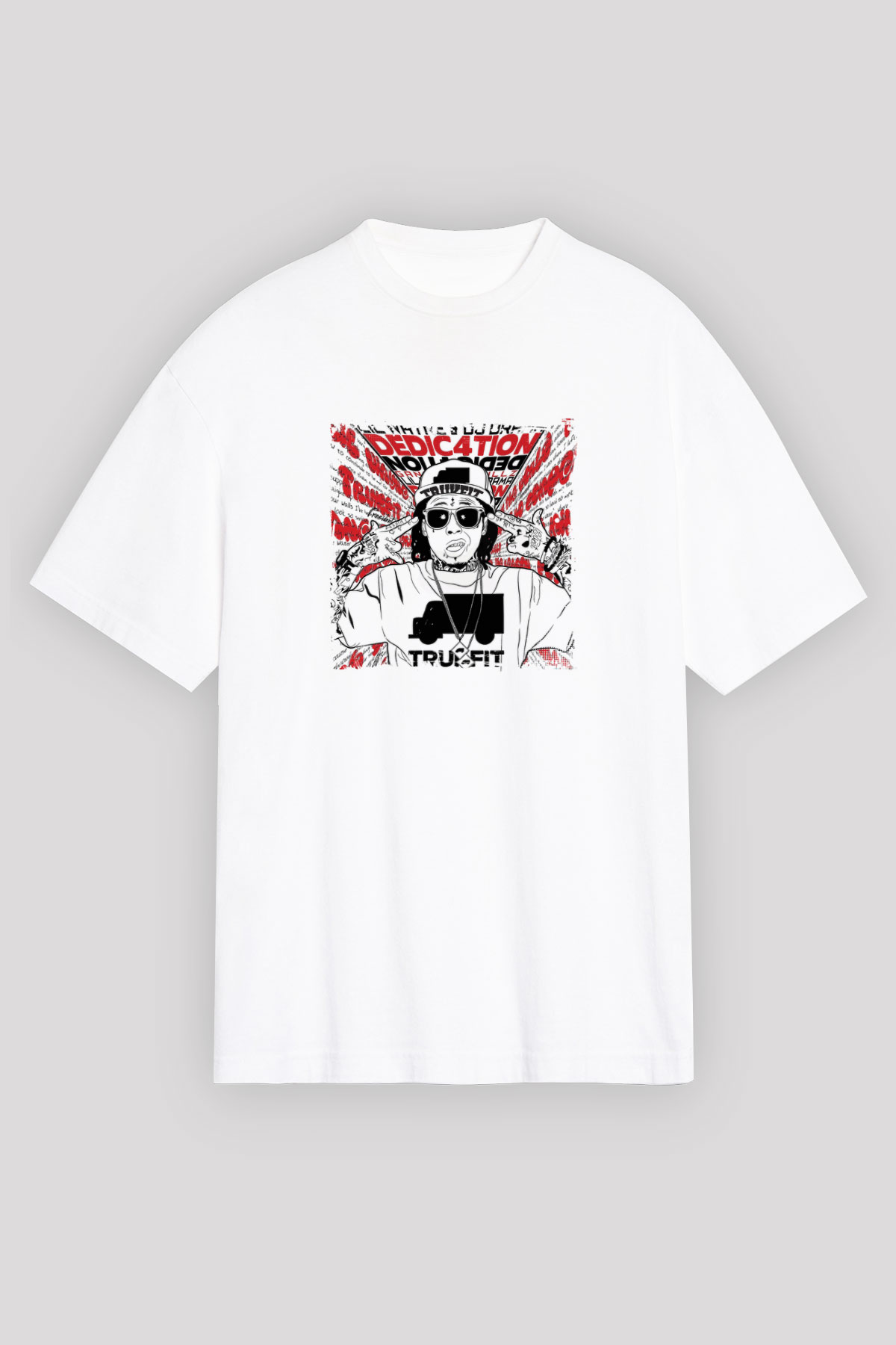 Lil Wayne Baskılı Unisex Beyaz Tişört