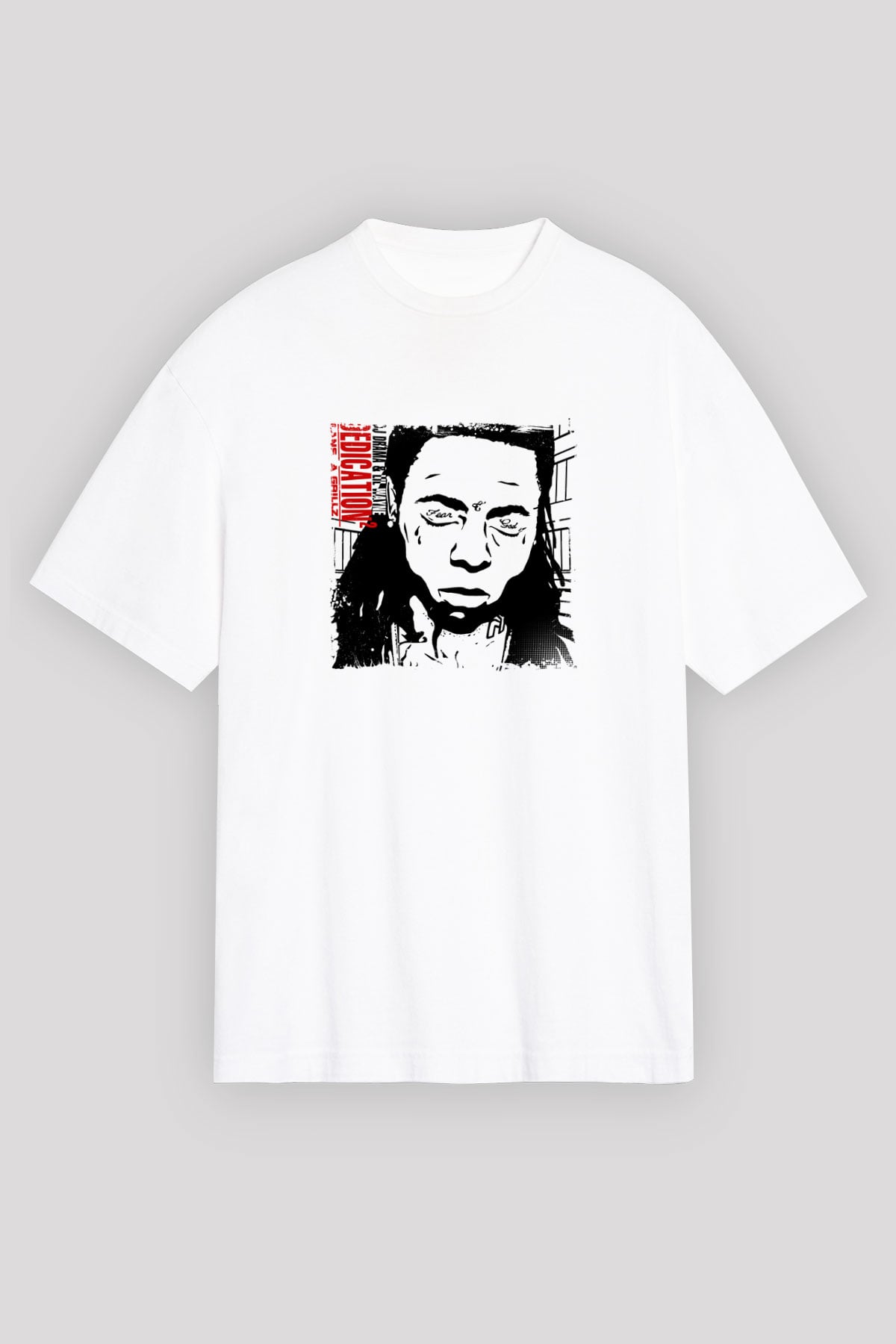 Lil Wayne Baskılı Unisex Beyaz Tişört