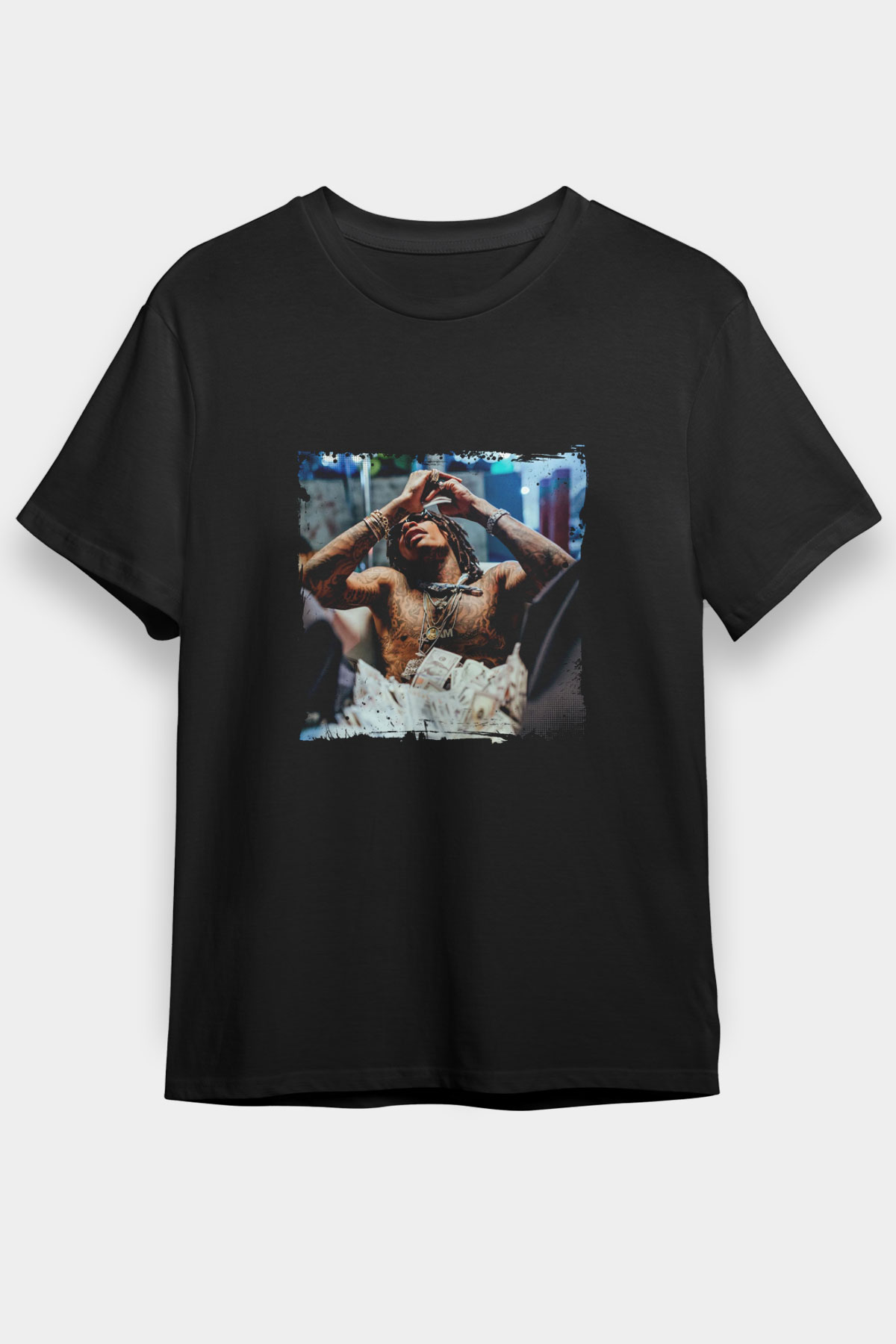 Lil Wayne Baskılı Unisex Siyah Tişört