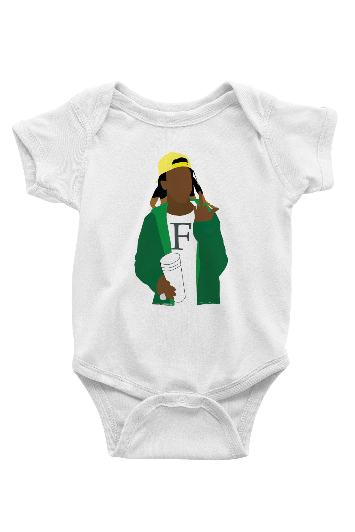 Lil Wayne Beyaz Bebek Body - Zıbın