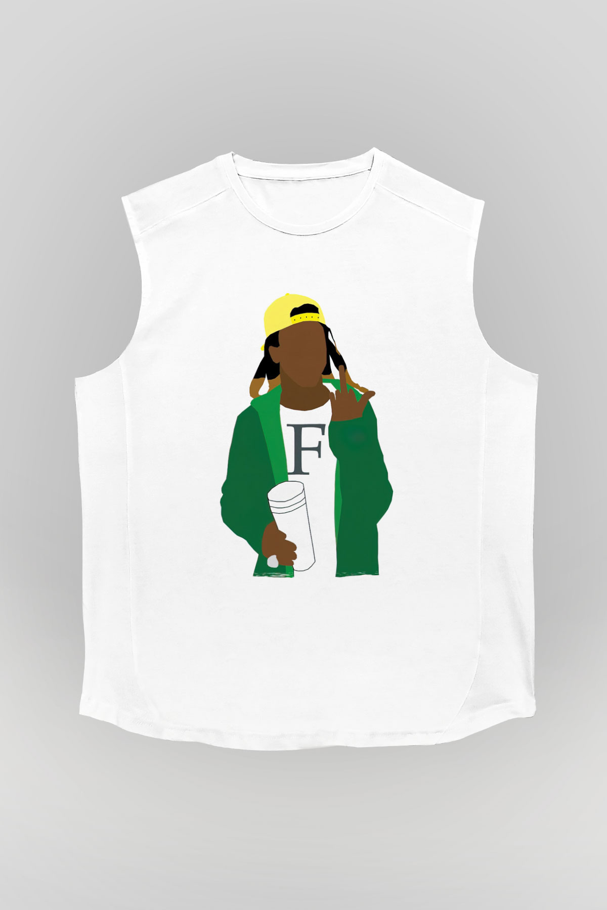 Lil Wayne Beyaz Unisex Kolsuz Tişört