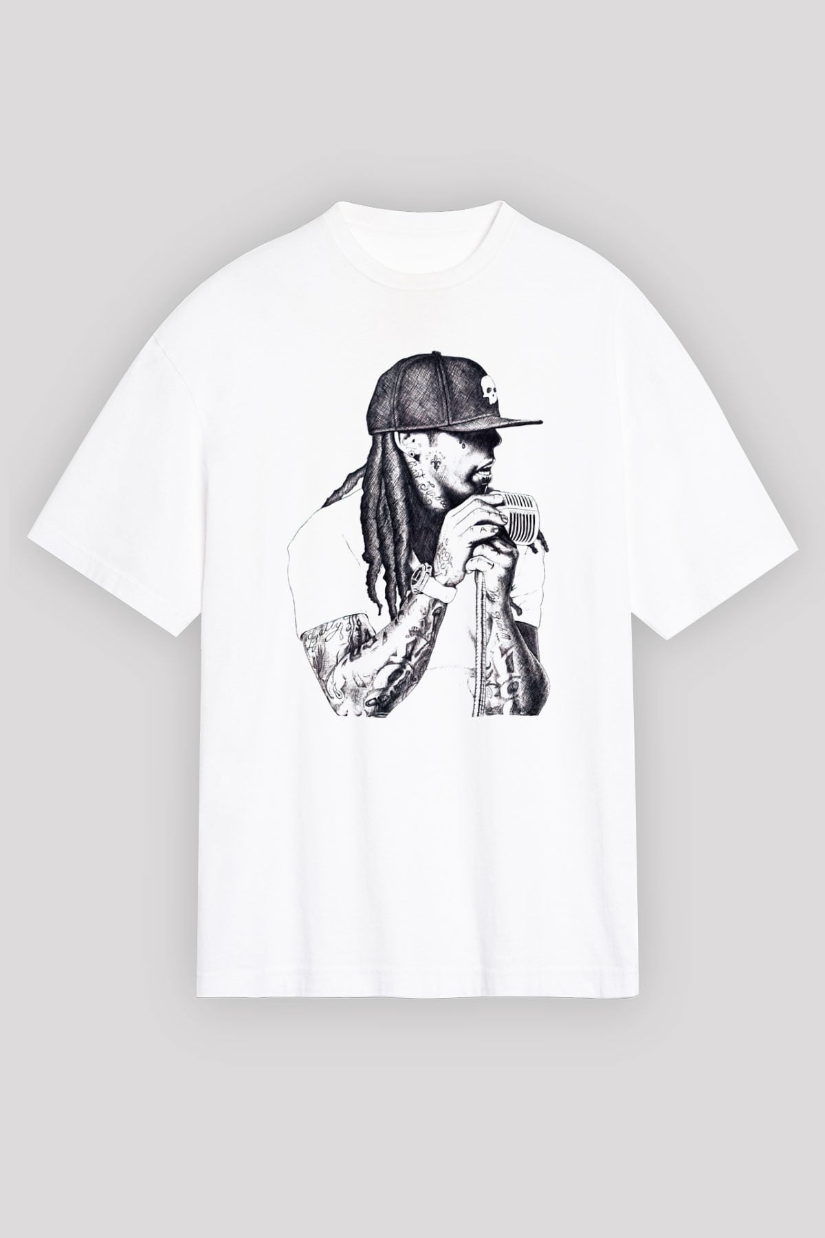 Lil Wayne Beyaz Unisex Tişört T-Shirt - TişörtFabrikası