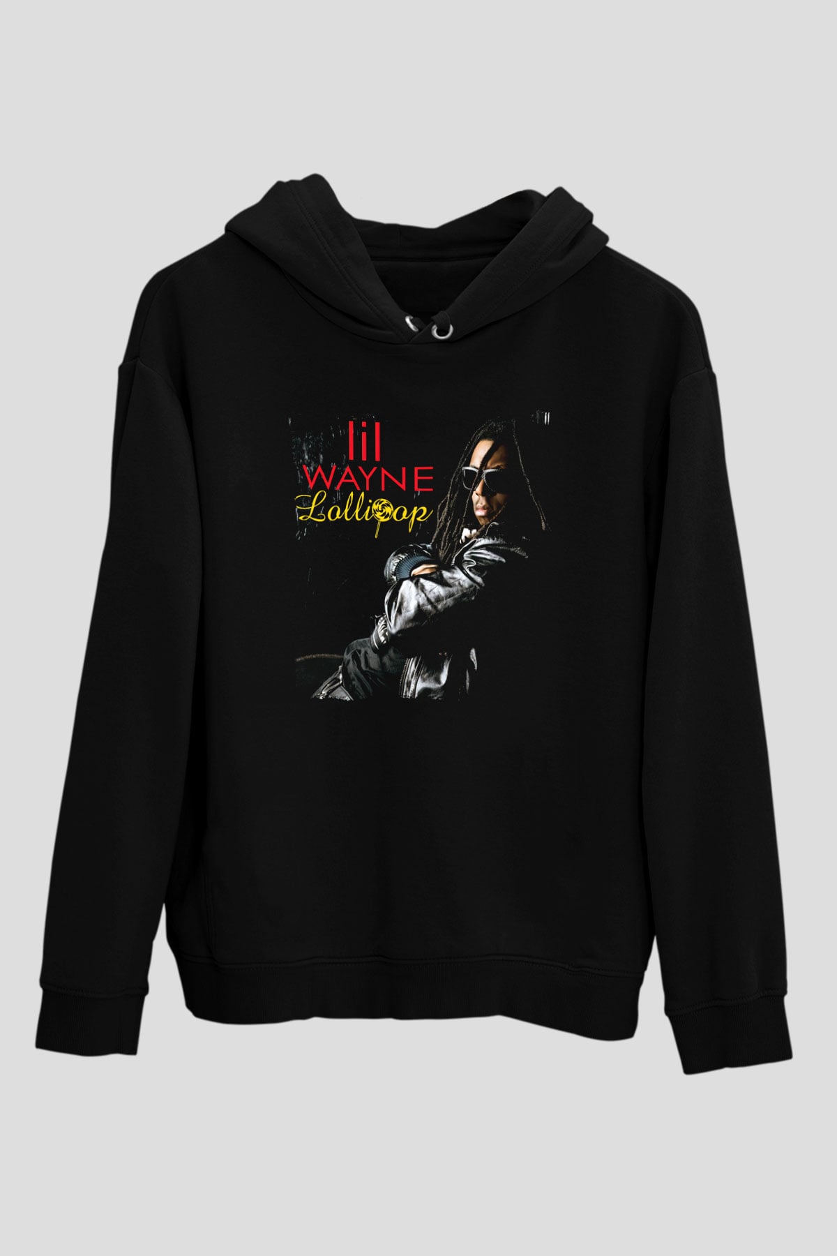 Lil Wayne Siyah Unisex Kapüşonlu Sweatshirt