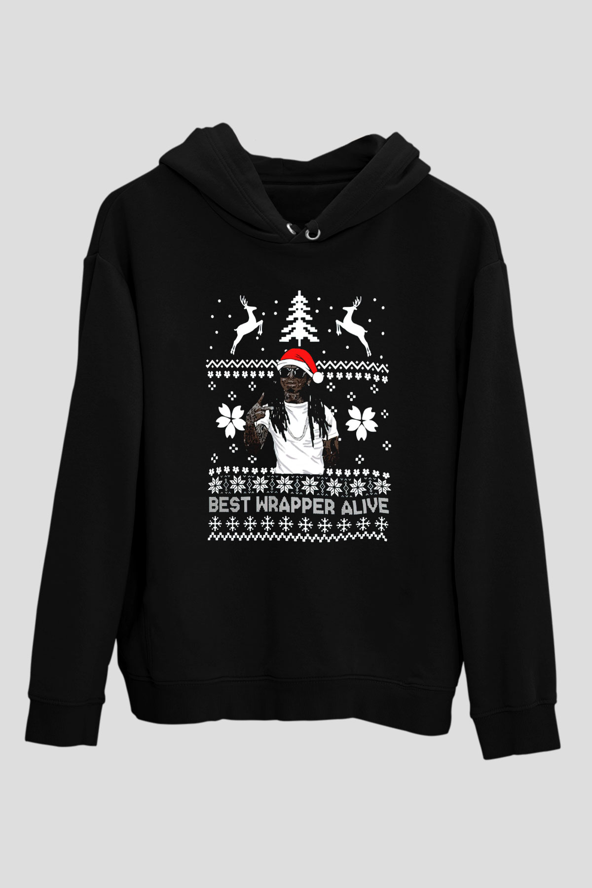 Lil Wayne Siyah Unisex Kapüşonlu Sweatshirt