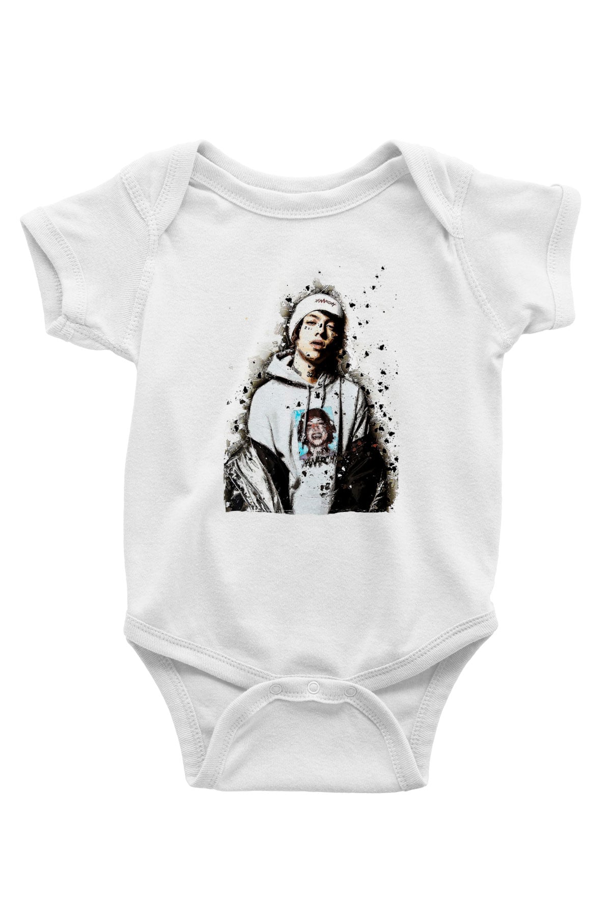 Lil Xan Baskılı Beyaz Unisex Bebek Body - Zıbın