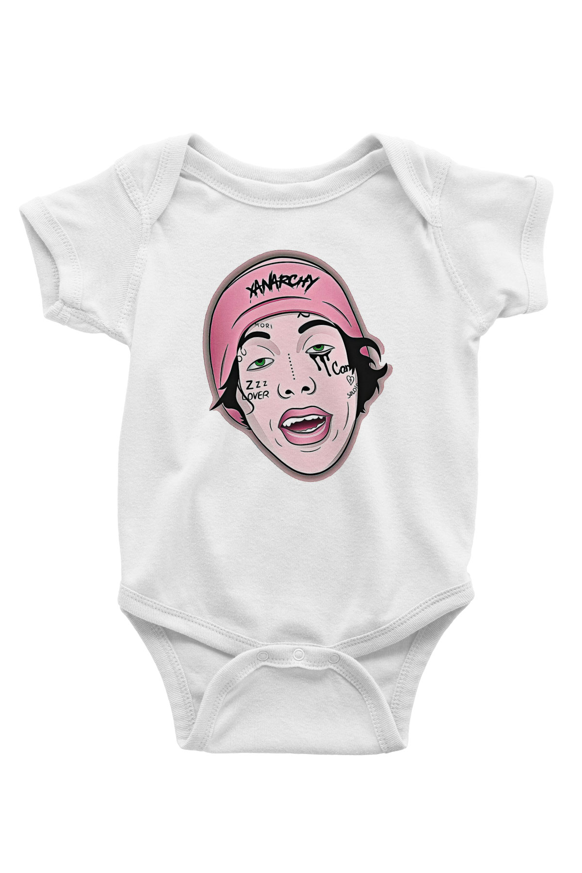 Lil Xan Baskılı Beyaz Unisex Bebek Body - Zıbın
