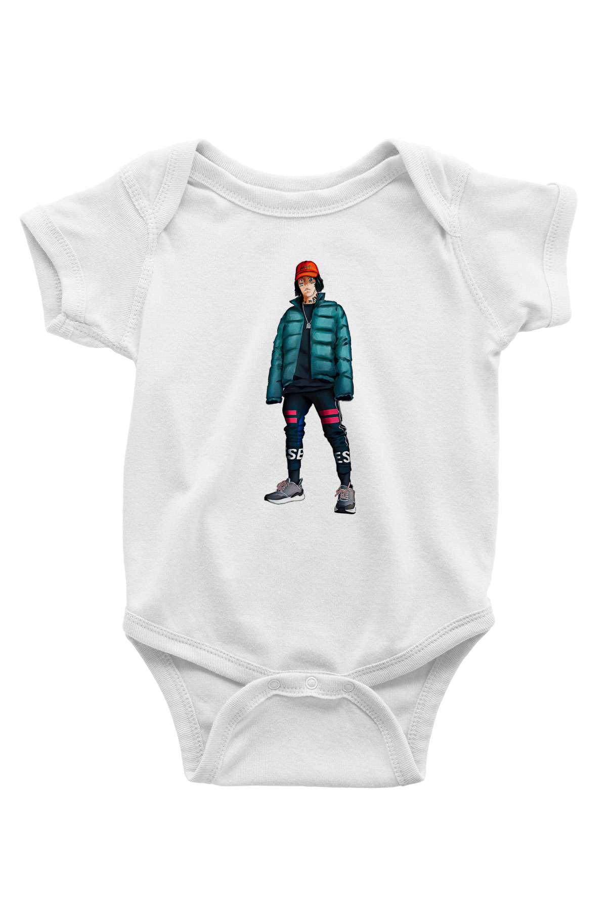 Lil Xan Baskılı Beyaz Unisex Bebek Body - Zıbın