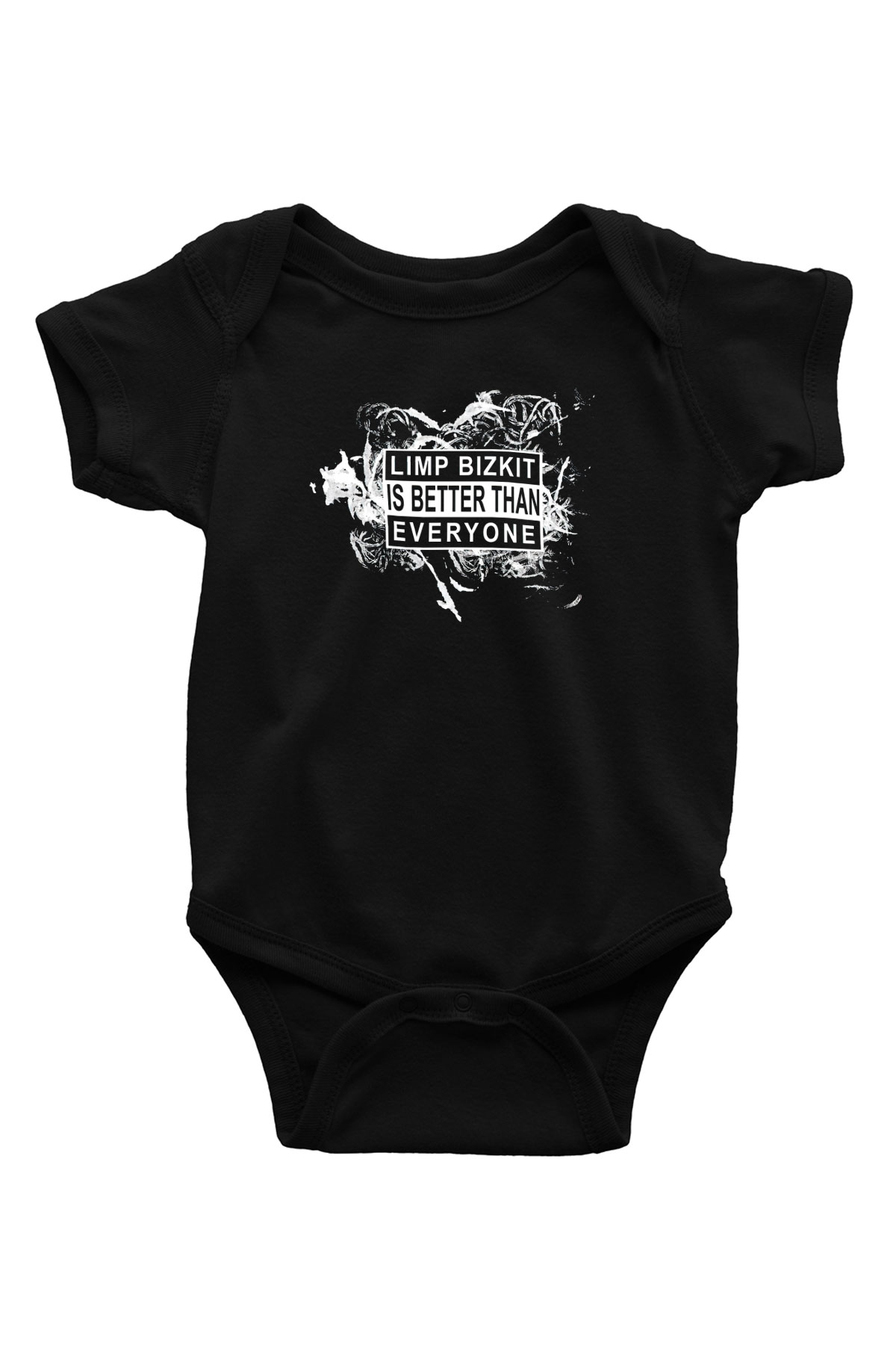 Limp Bizkit Baskılı Unisex Siyah Bebek Body - Zıbın