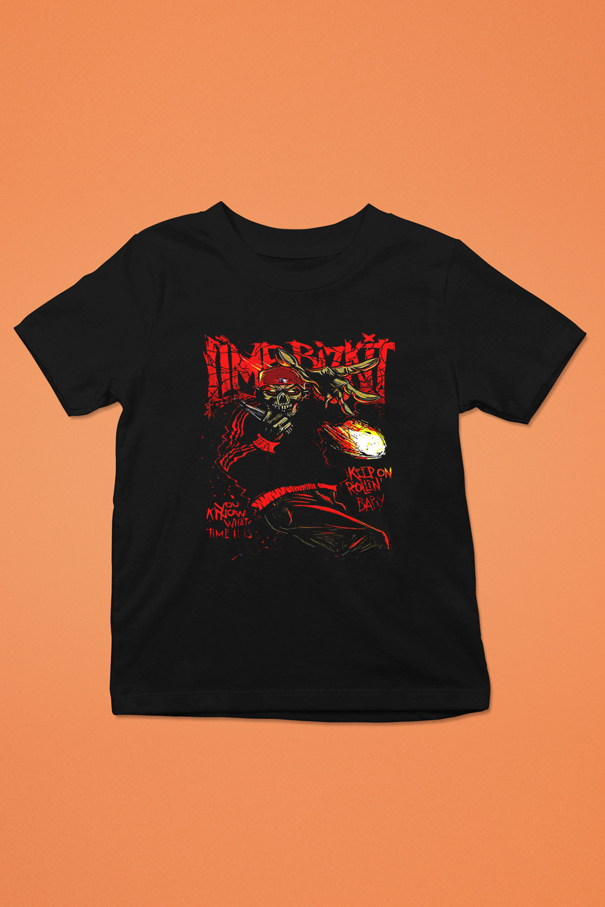 Limp Bizkit Baskılı Unisex Siyah Çocuk Tişört - Tshirt