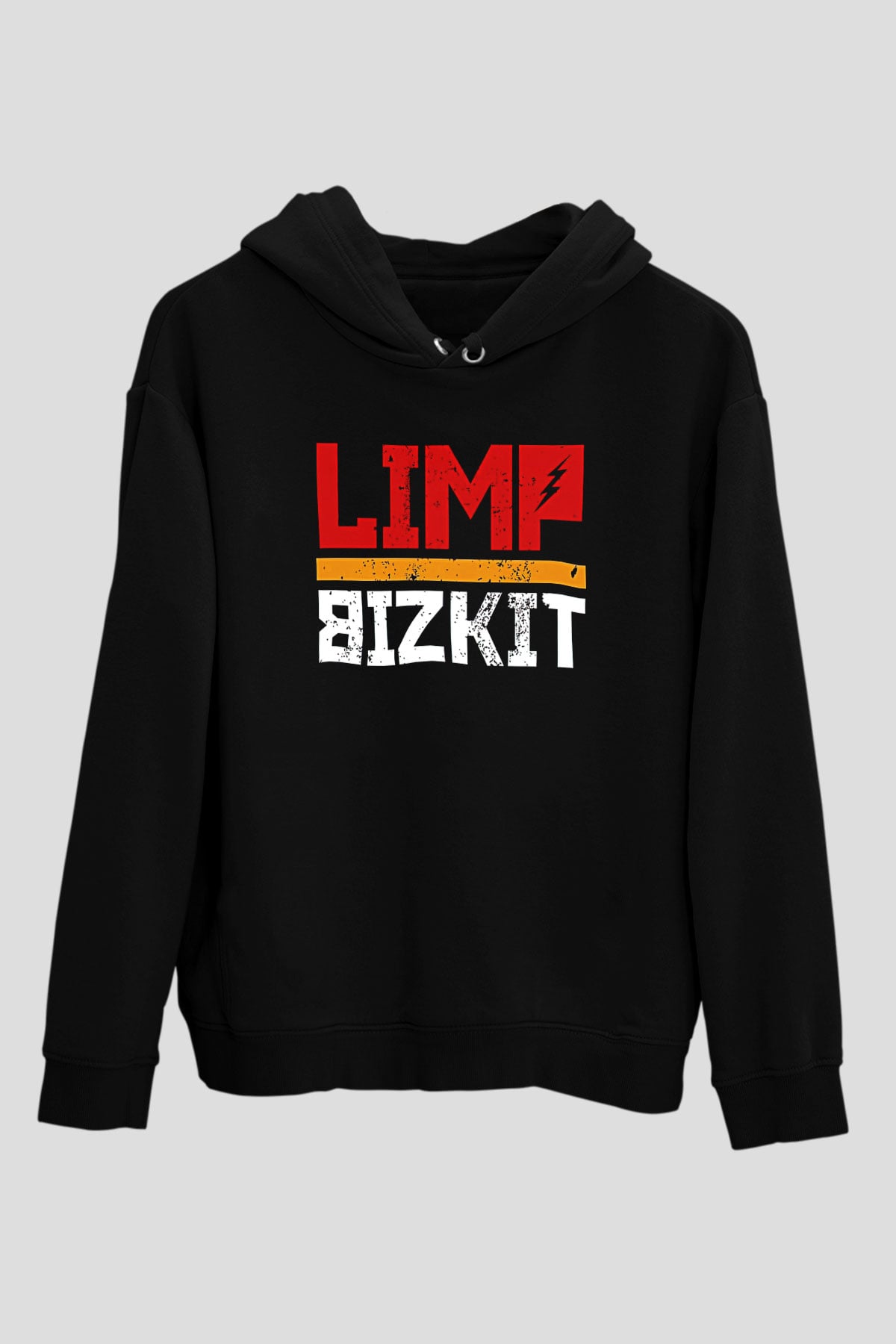 Limp Bizkit Baskılı Unisex Siyah Kapüşonlu Sweatshirt