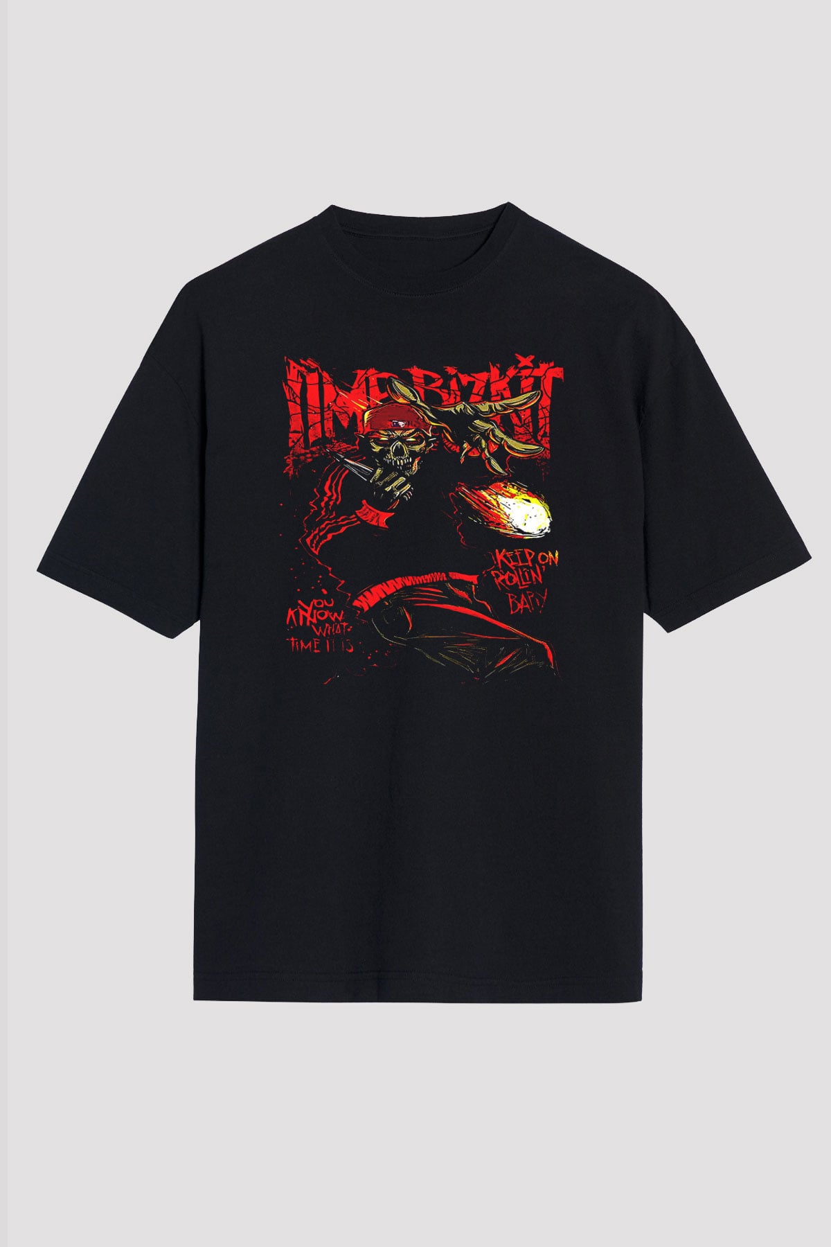 Limp Bizkit Baskılı Unisex Siyah Oversize Tişört - Tshirt
