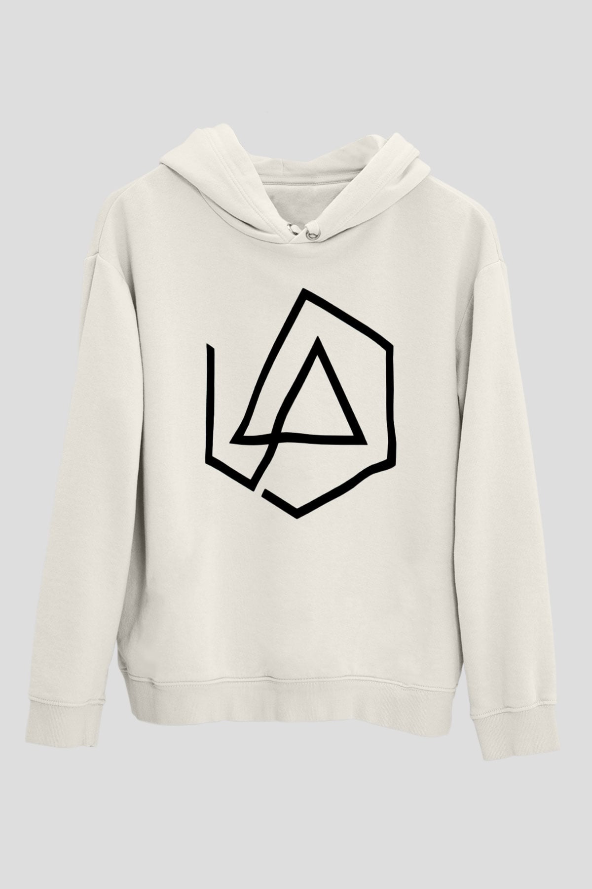 Linkin Park Beyaz Unisex Kapşonlu Sweatshirt