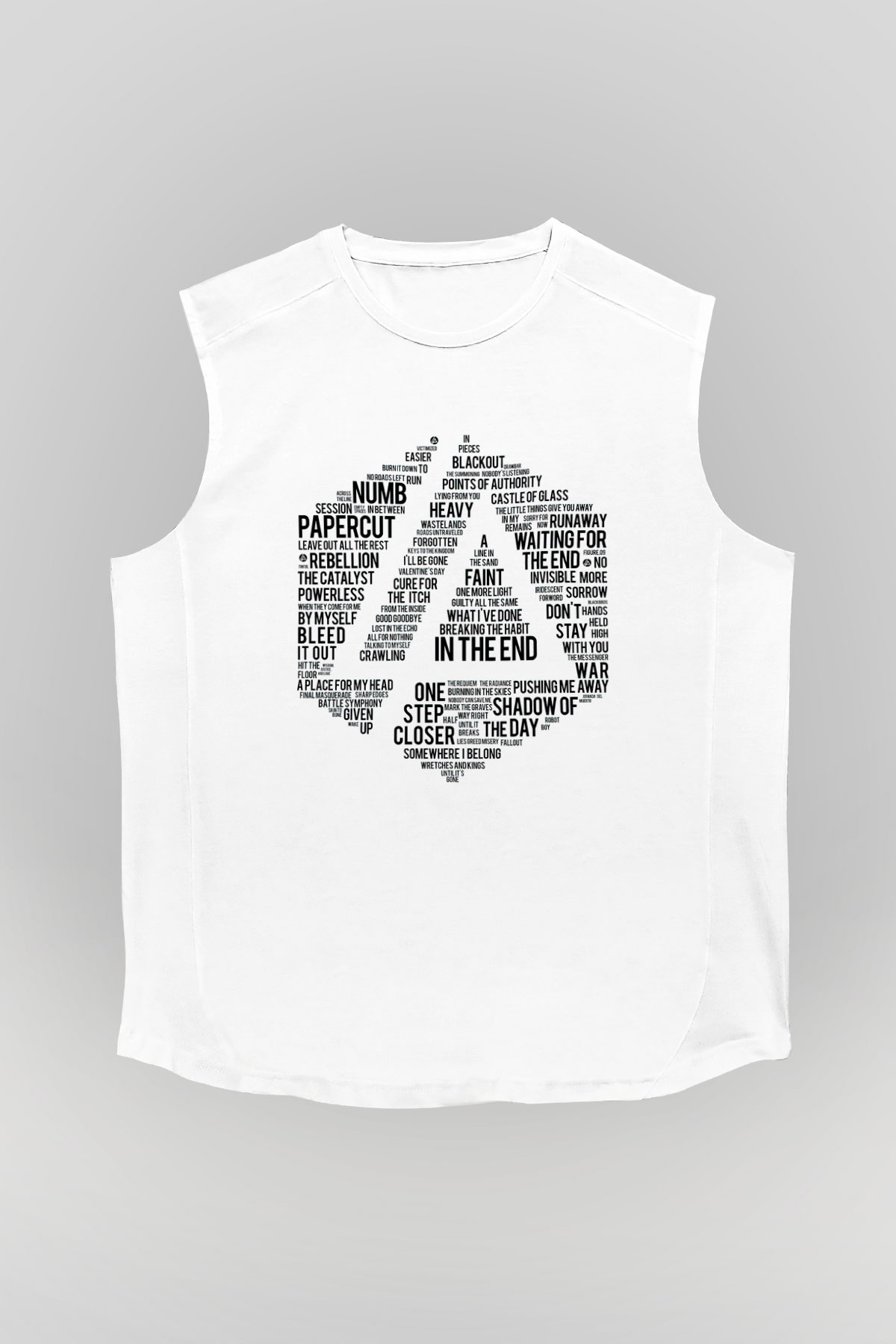 Linkin Park Beyaz Unisex Kolsuz Tişört
