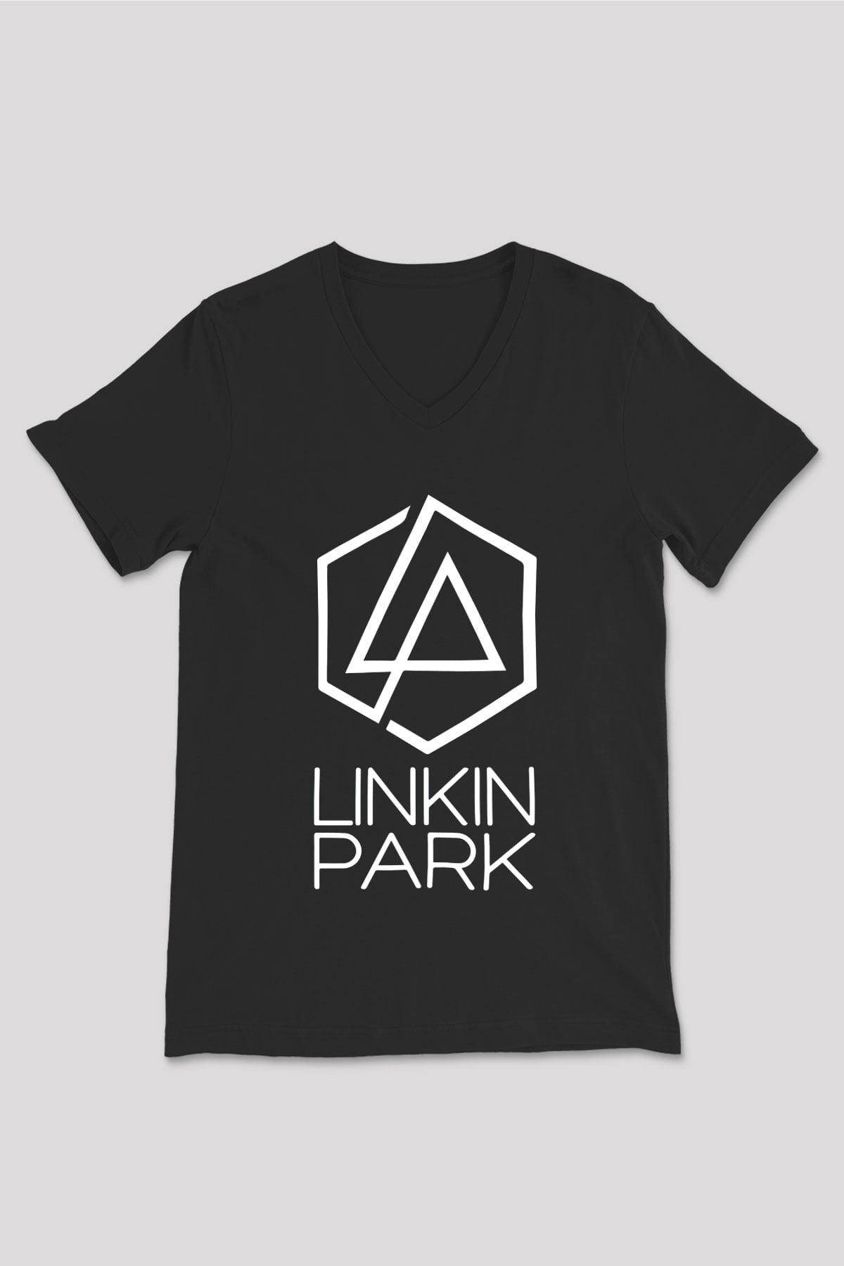 Linkin Park Siyah Unisex V Yaka Tişört T-Shirt