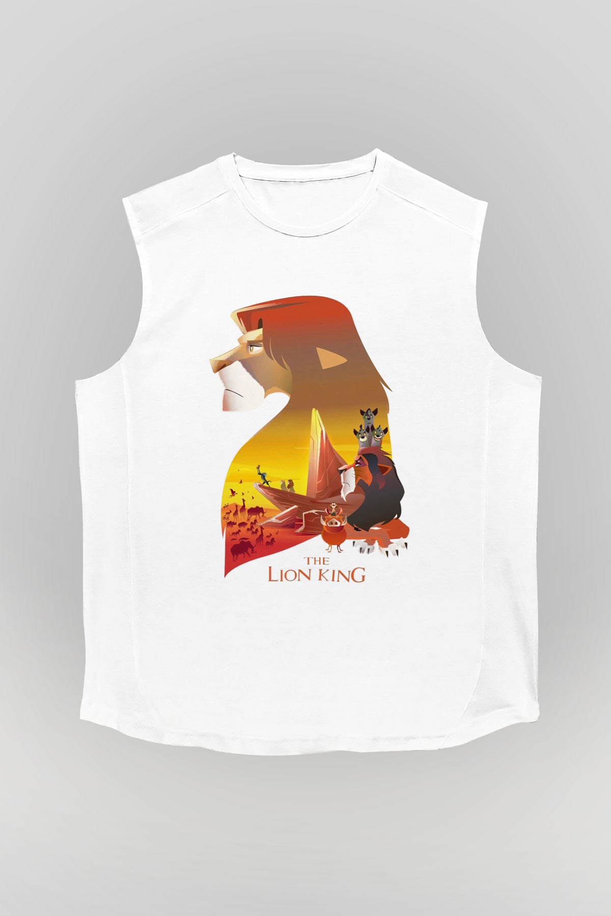 Lion King Beyaz Unisex Kolsuz Tişört